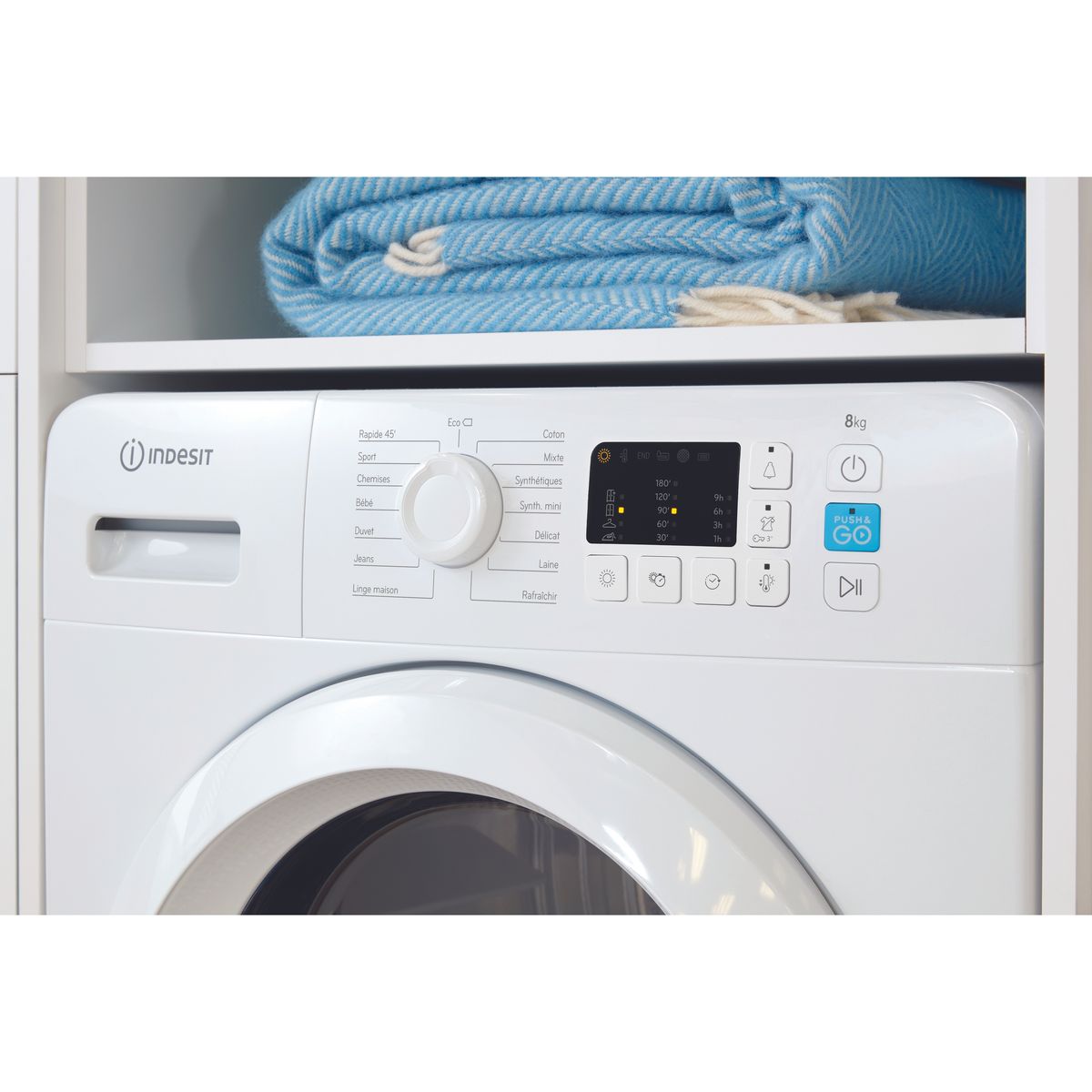 INDESIT Sèche linge hublot, 8 kg, Pompe à chaleur, A+