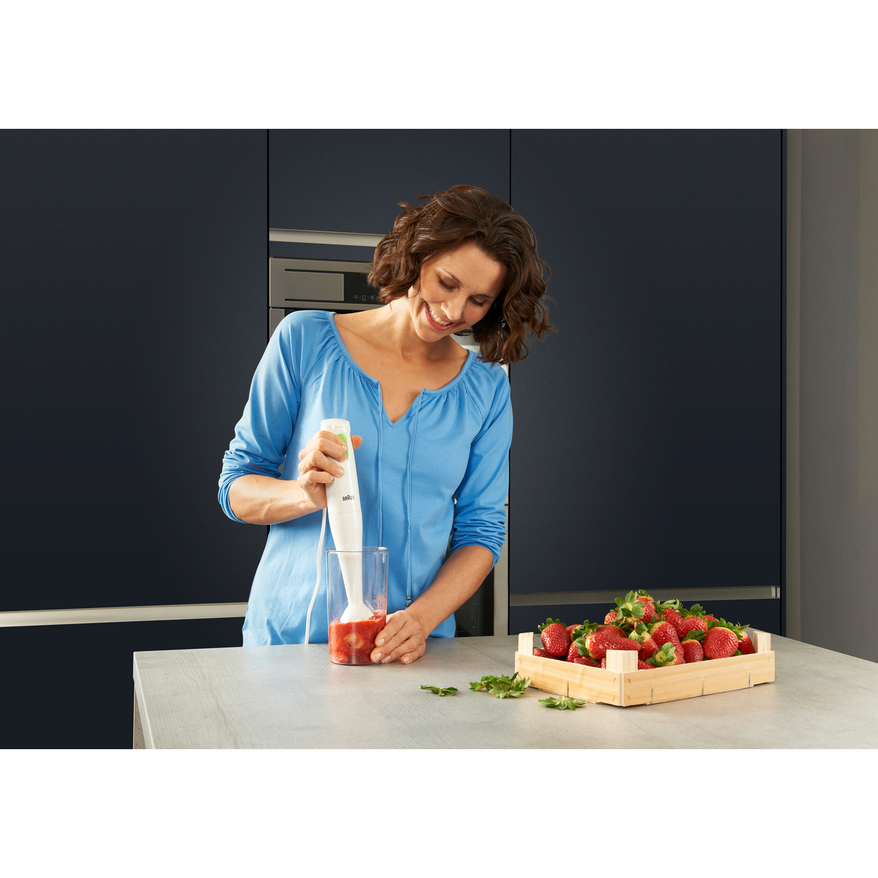 Voir la diapositive 5 : BRAUN Mixeur plongeant MQ100 SOUP - Blanc