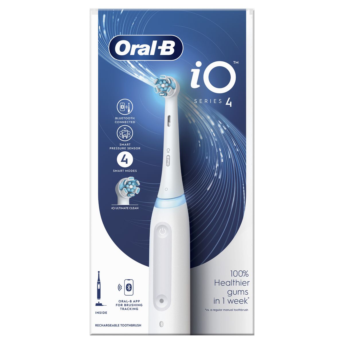 ORAL-B Brosse à dents électrique connectée IO4 - Blanc