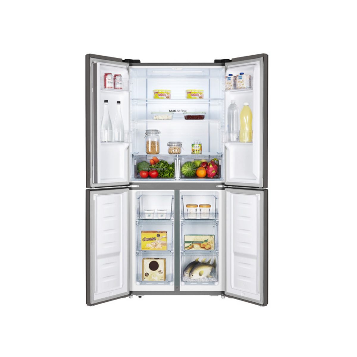 HISENSE Réfrigérateur multi portes MQ79394FFS, 427 L, Froid ventilé No frost