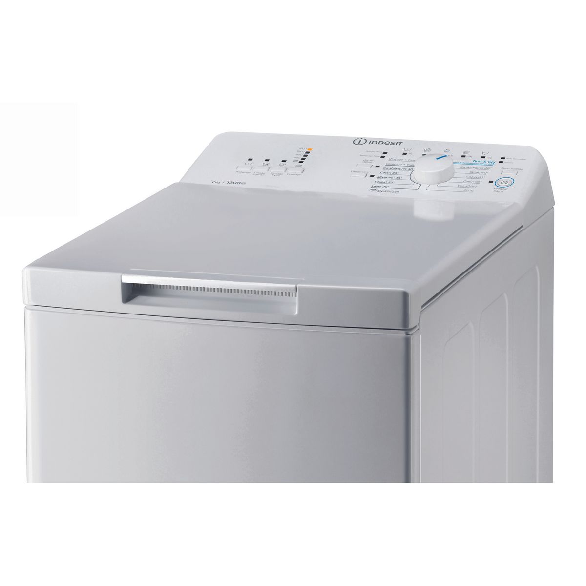 INDESIT Lave linge chargement dessus BTWL7220FR/N, 7 Kg, 1200 T/min