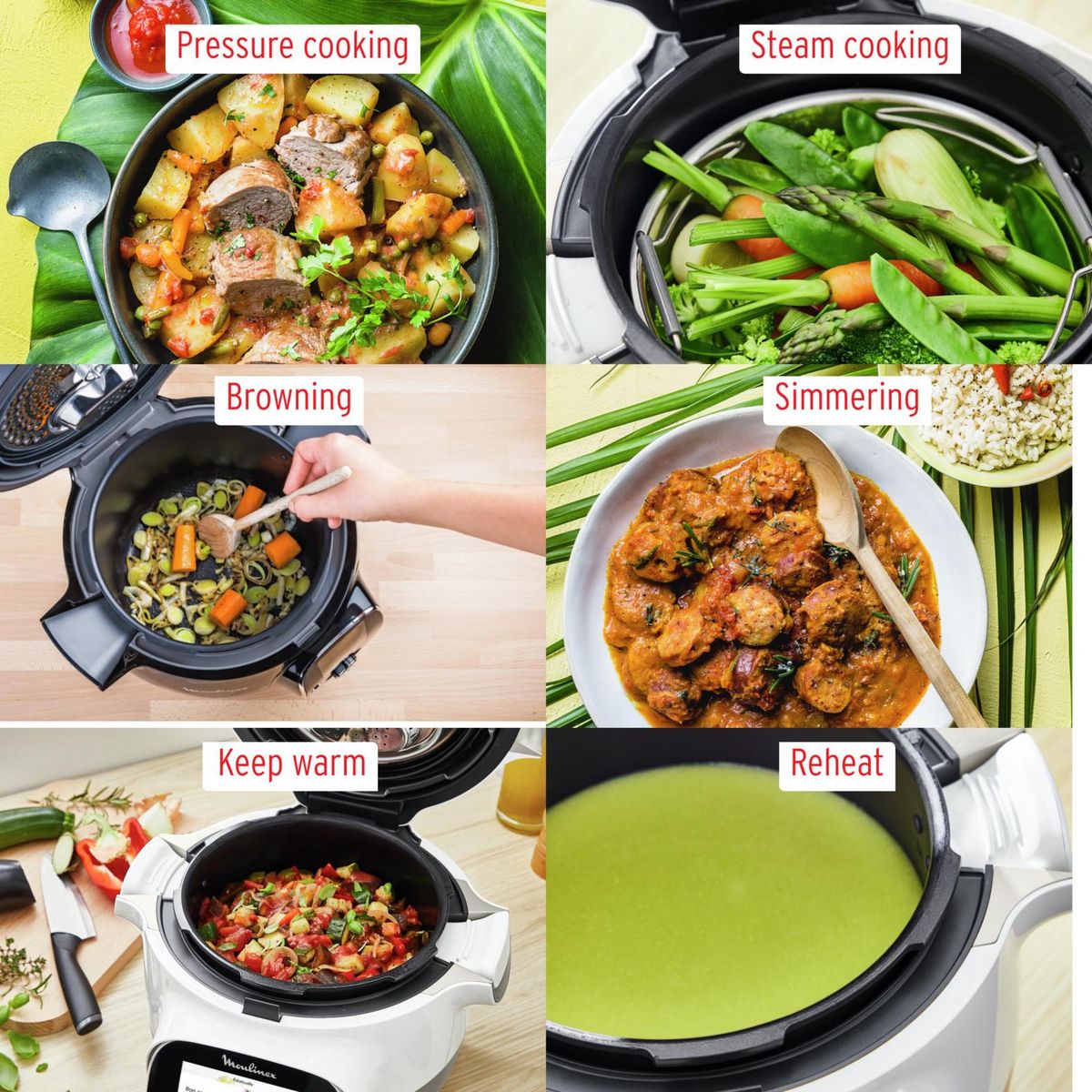 MOULINEX Robot multicuiseur Cookeo CE851910 - Marron