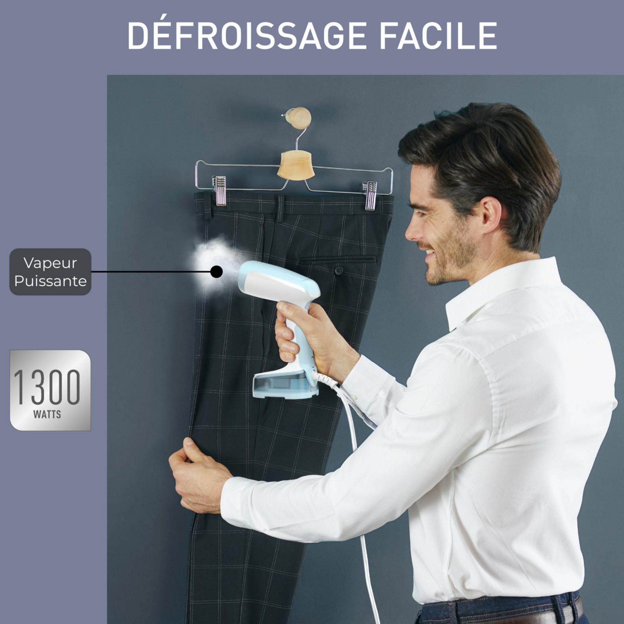 Voir la diapositive 6 : CALOR Défroisseur à main Access Steam Pocket DT3041C0 - Bleu