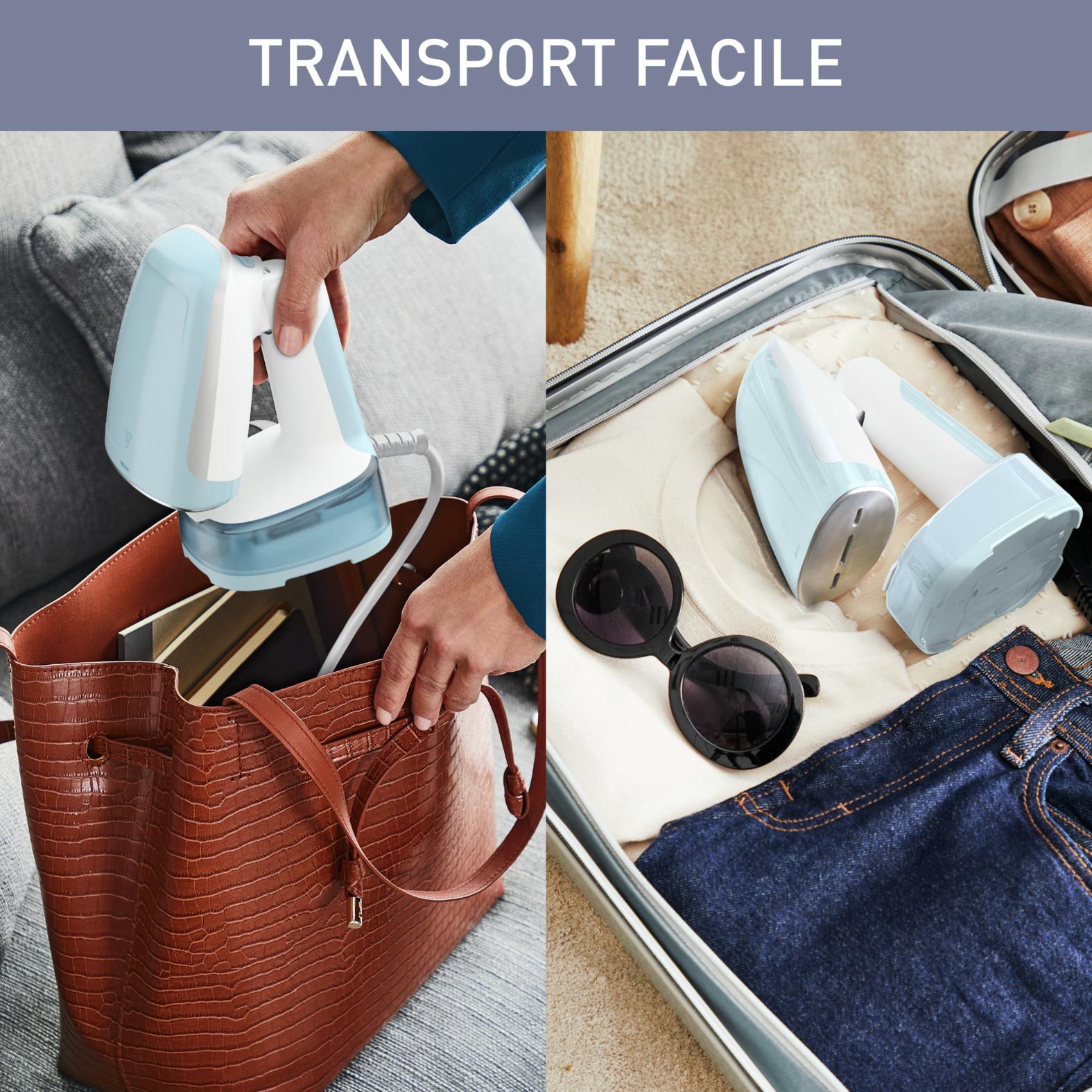 Voir la diapositive 7 : CALOR Défroisseur à main Access Steam Pocket DT3041C0 - Bleu