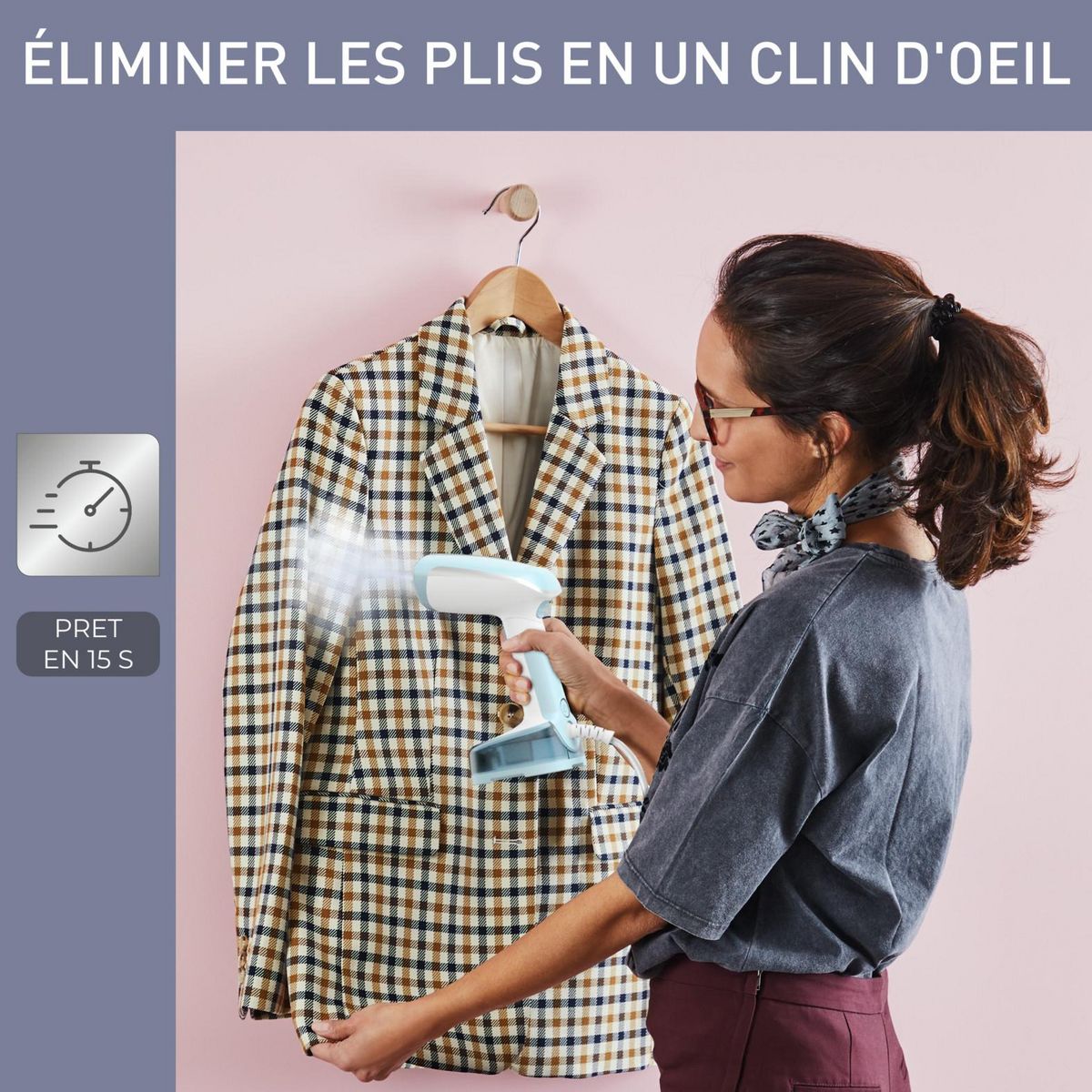 CALOR Défroisseur à main Access Steam Pocket DT3041C0 - Bleu