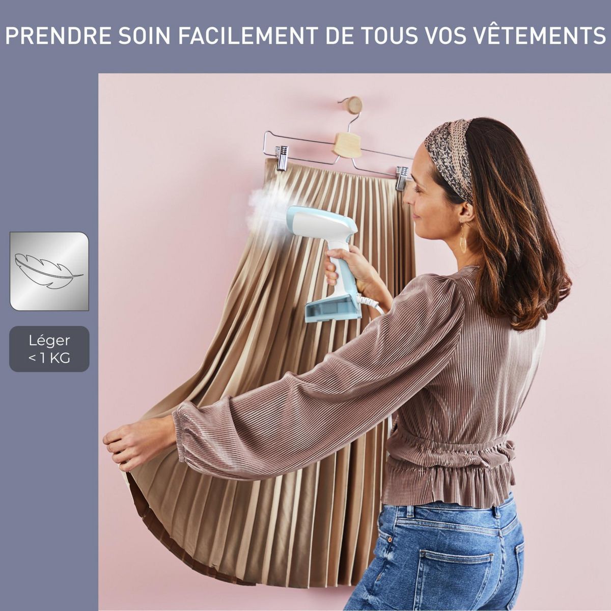 CALOR Défroisseur à main Access Steam Pocket DT3041C0 - Bleu