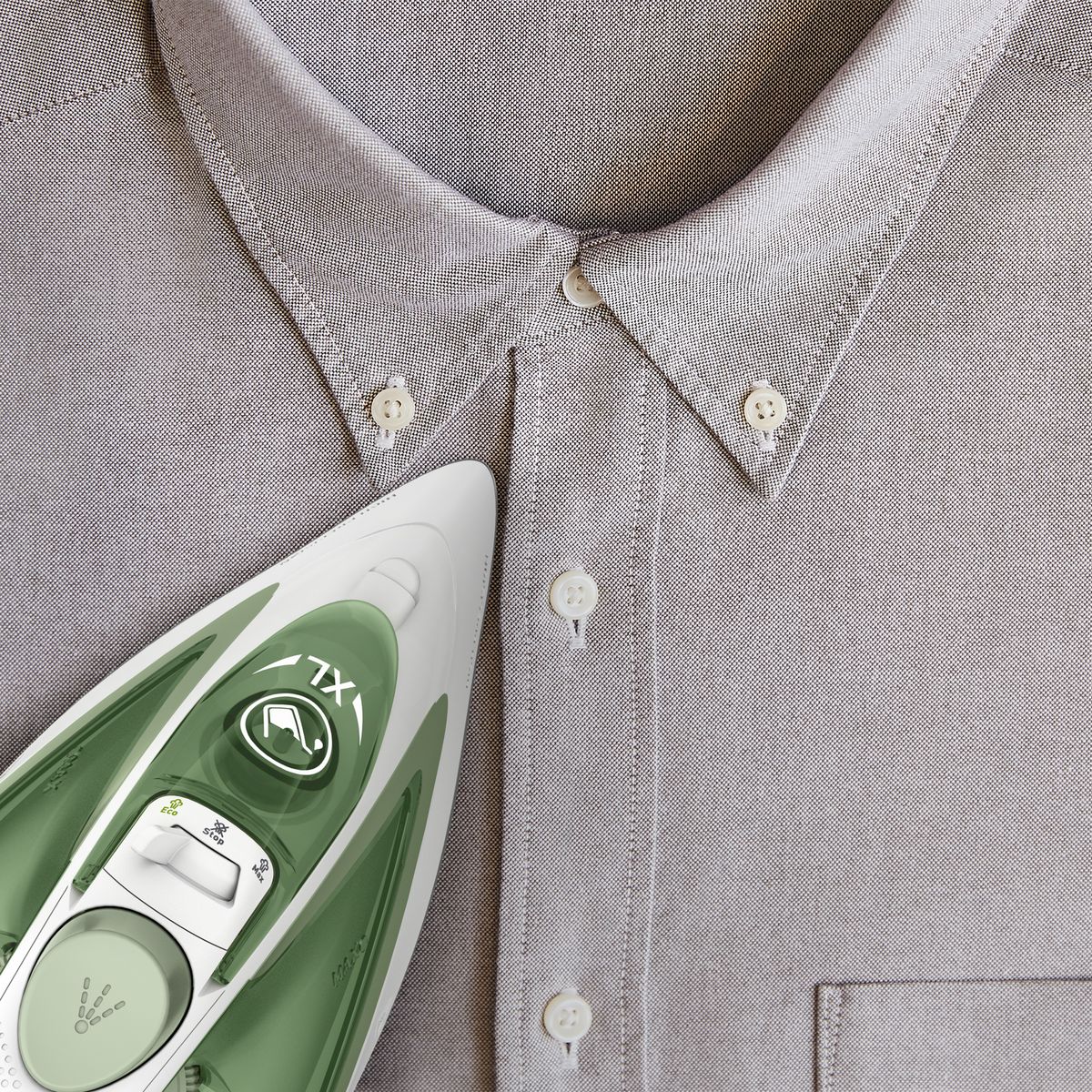 CALOR Fer à repasser vapeur&nbsp;Easygliss Eco FV5781C0 - Vert et blanc