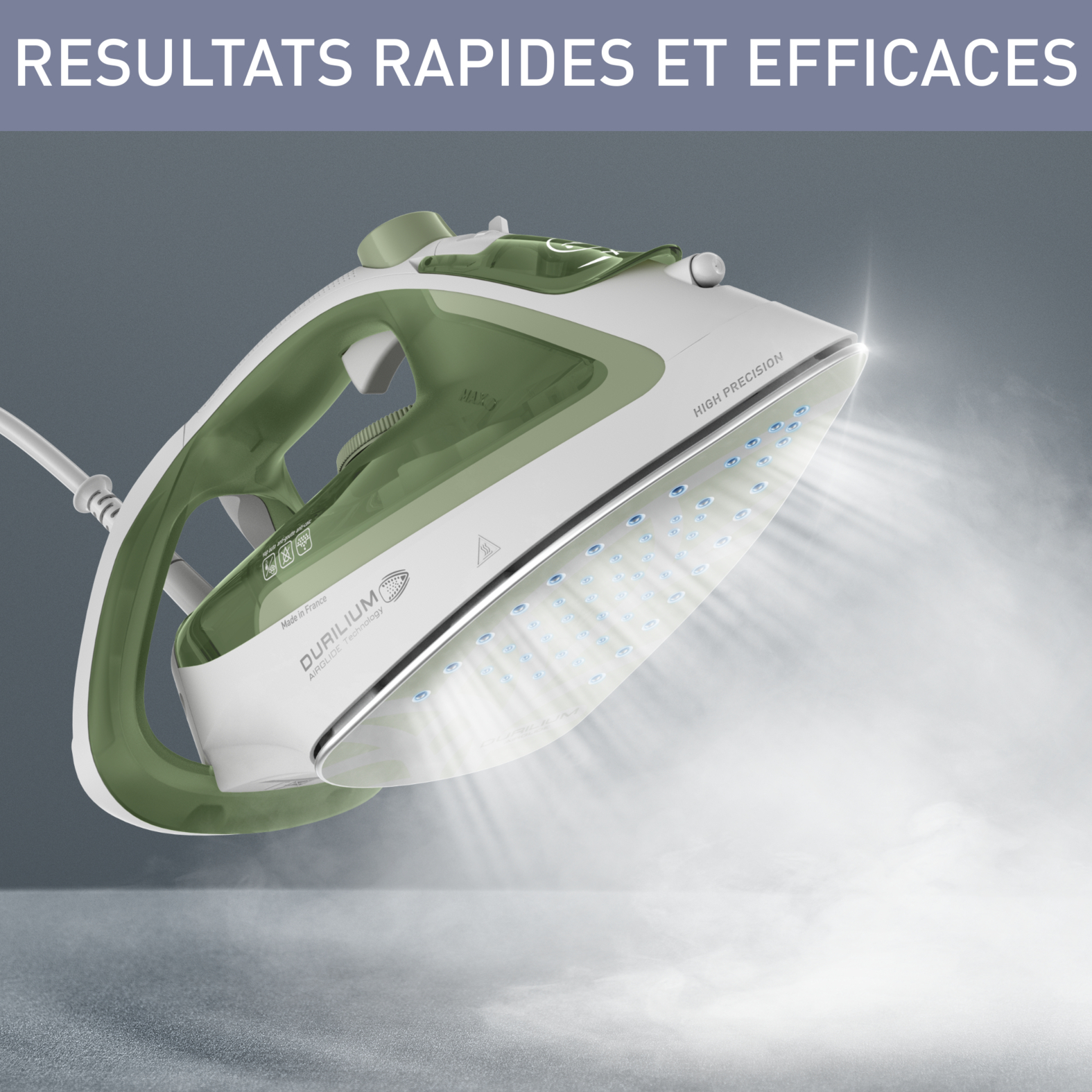Voir la diapositive 10 : CALOR Fer à repasser vapeur&nbsp;Easygliss Eco FV5781C0 - Vert et blanc
