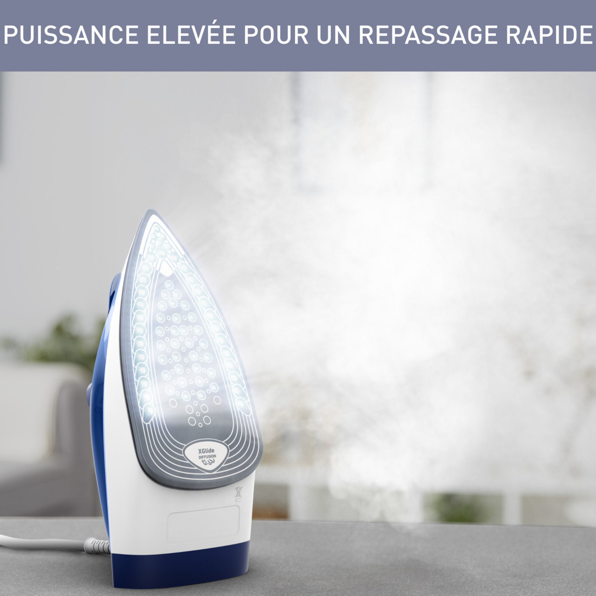 Voir la diapositive 4 : CALOR Fer à repasser vapeur FV2848C0 - Bleu