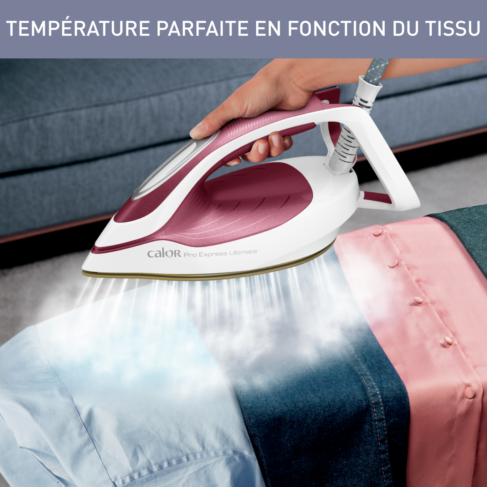 Voir la diapositive 12 : CALOR Centrale vapeur&nbsp;vapeur Pro Express Ultimate GV9711C0 - Grenat