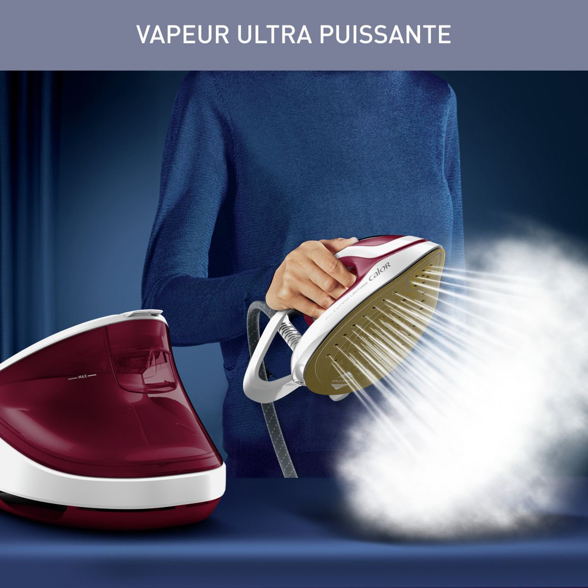 CALOR Centrale vapeur&nbsp;vapeur Pro Express Ultimate GV9711C0 - Grenat