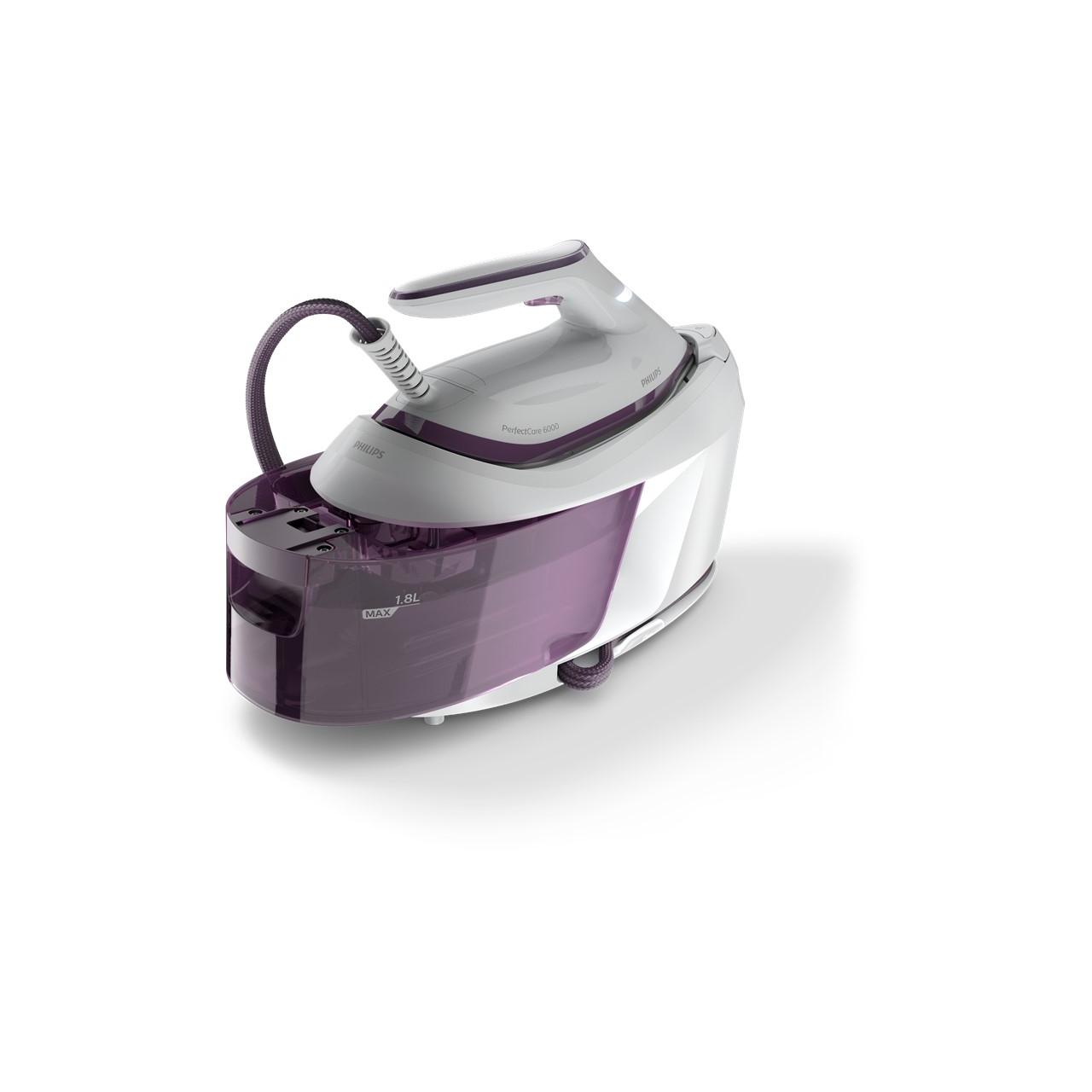 Voir la diapositive 4 : PHILIPS Centrale vapeur PerfectCare série 6000 PSG6020/30 compacte - Violet et blanc