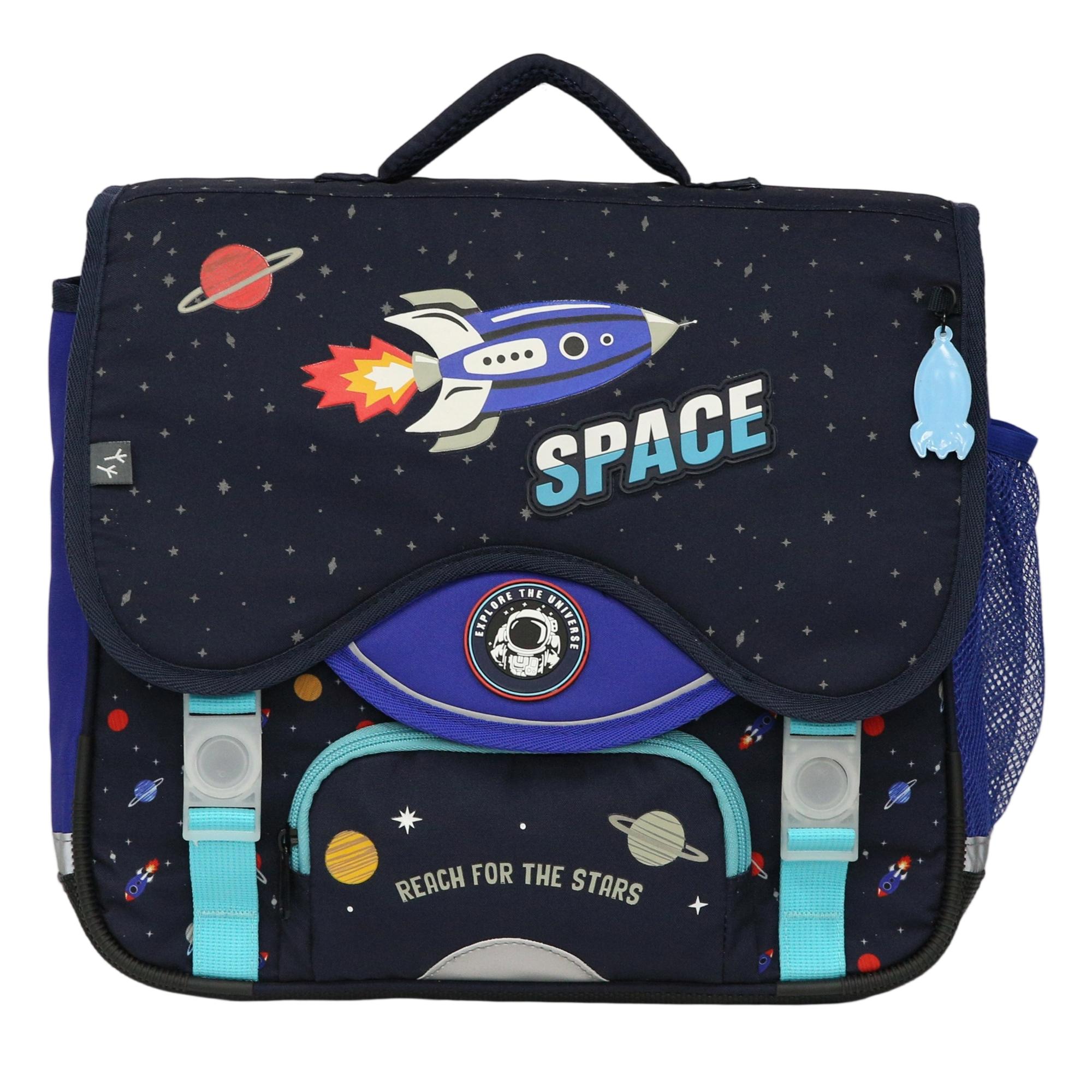 Voir la diapositive 1 : AUCHAN Cartable espace réfléchissant 38cm