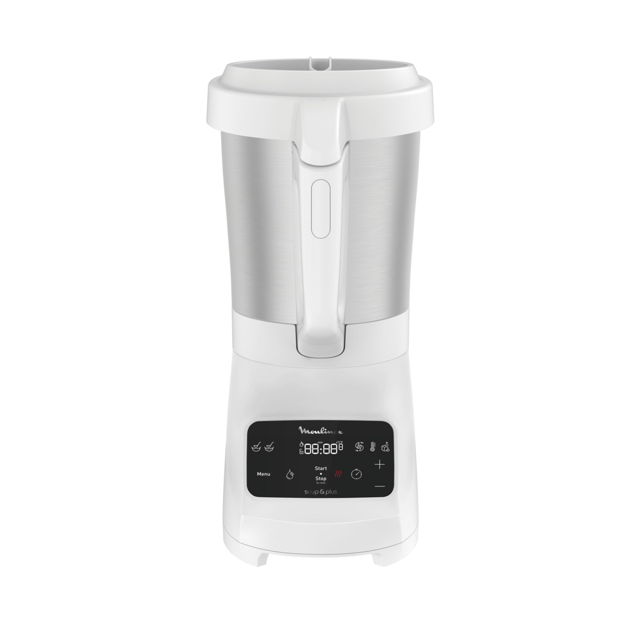Voir la diapositive 2 : MOULINEX Blender chauffant Soup&Plus LM922100 - Blanc