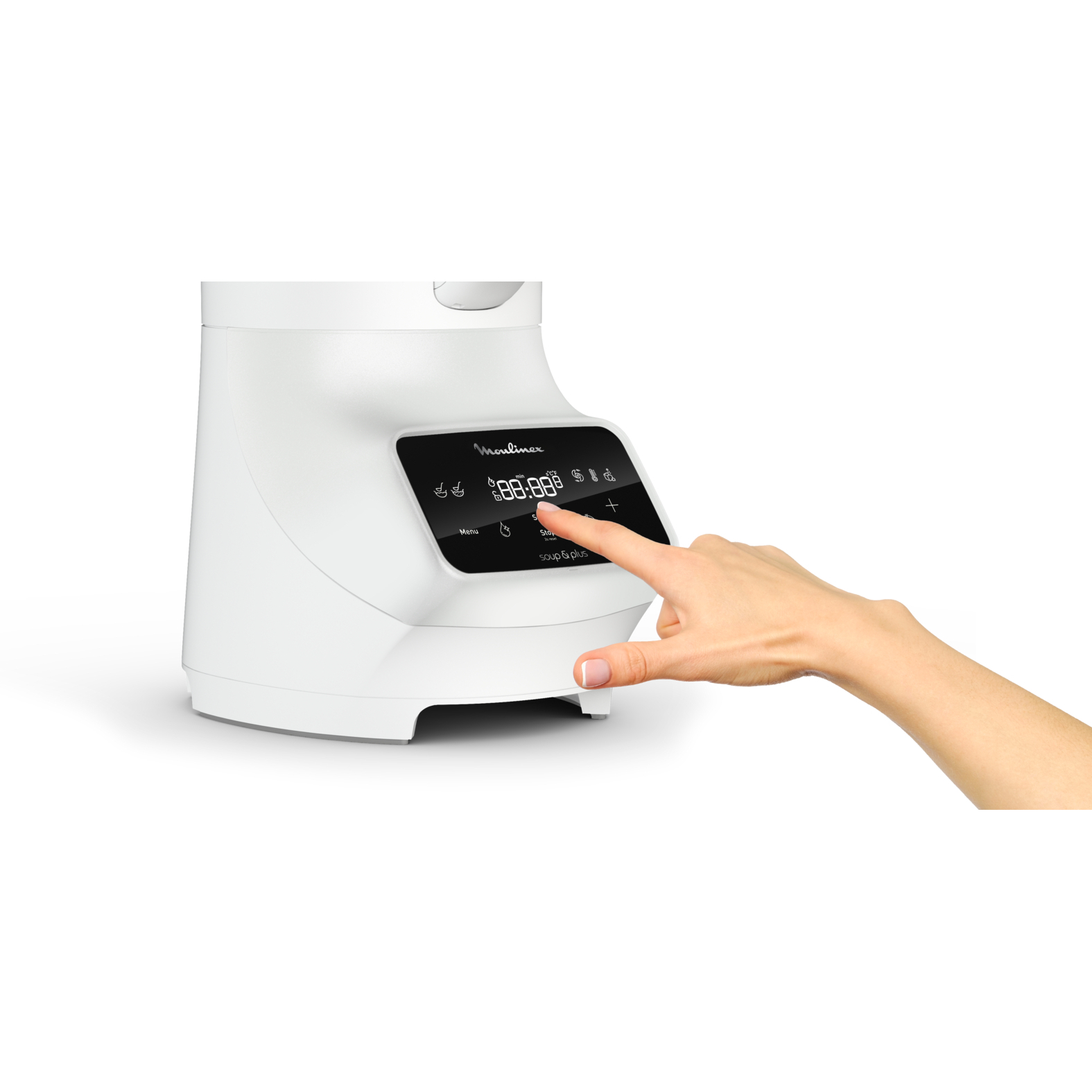 Voir la diapositive 5 : MOULINEX Blender chauffant Soup&Plus LM922100 - Blanc