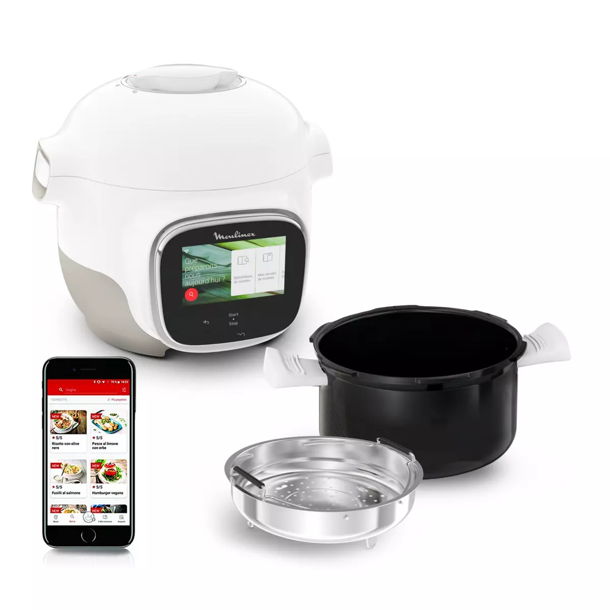 MOULINEX Multicuiseur intelligent cookeo compact touch wifi MINI