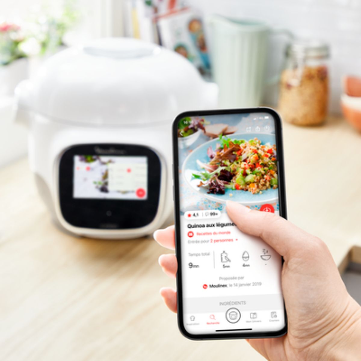 MOULINEX Multicuiseur intelligent cookeo compact touch wifi MINI CE922110 - Blanc