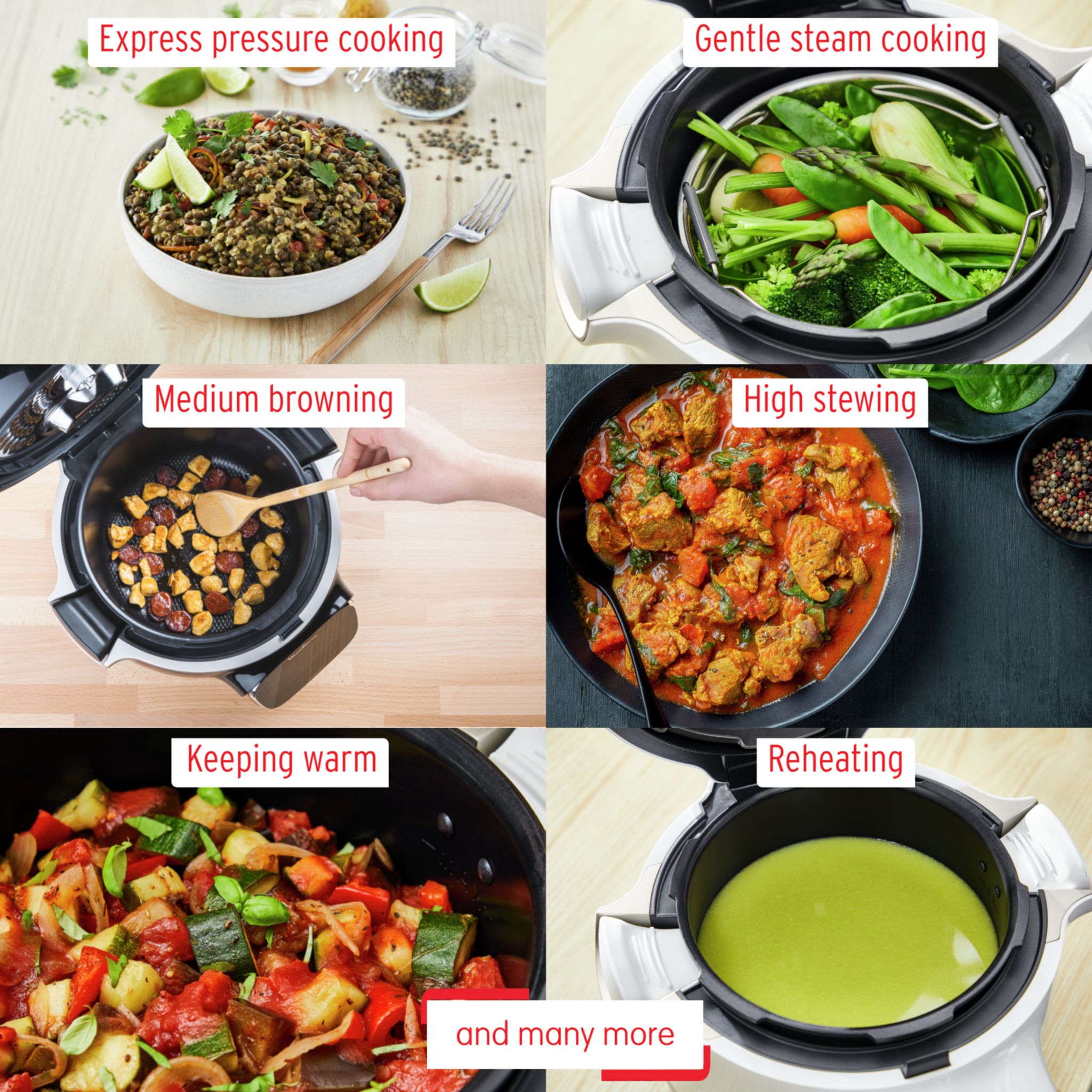 Voir la diapositive 10 : MOULINEX Multicuiseur intelligent cookeo compact touch wifi MINI CE922110 - Blanc