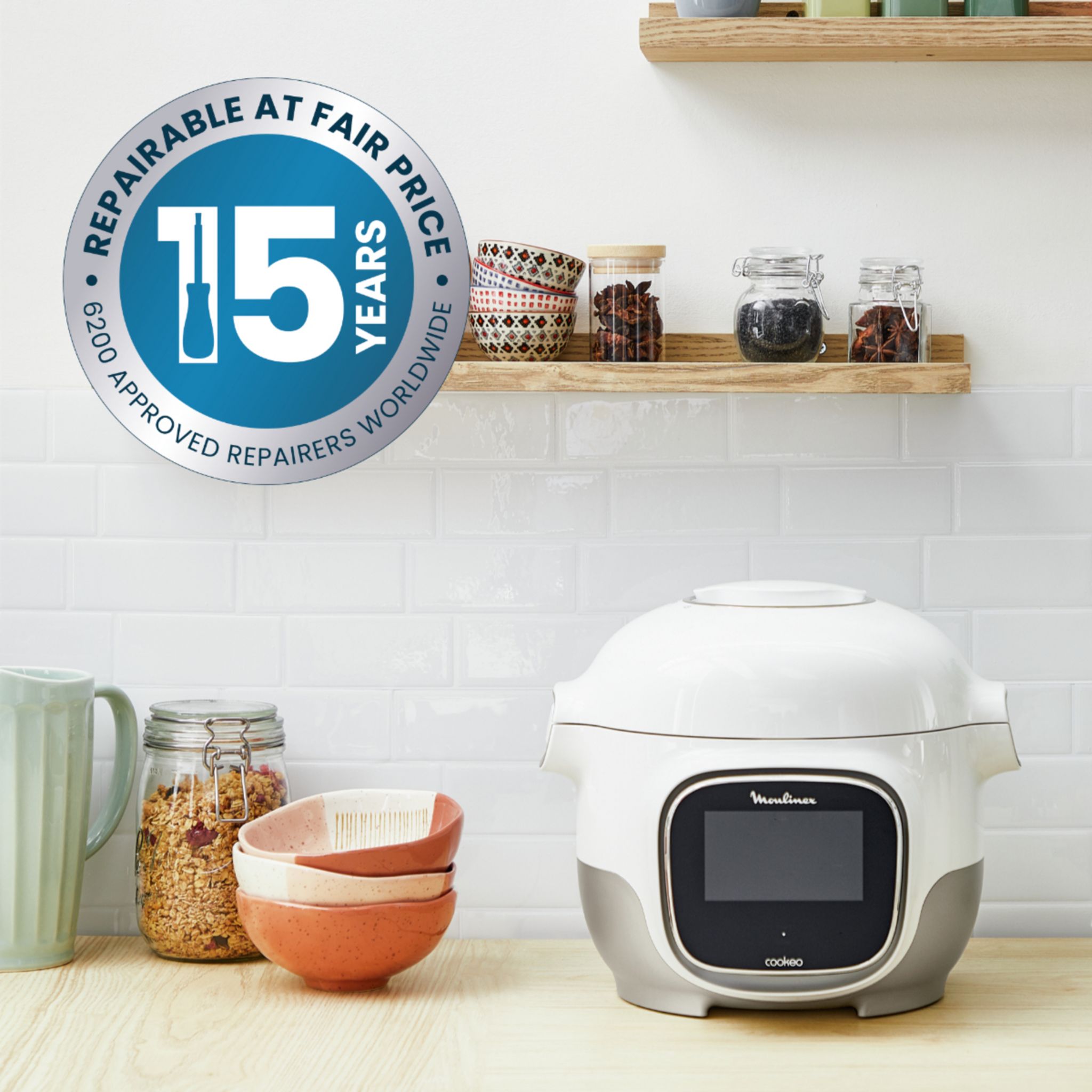 Voir la diapositive 11 : MOULINEX Multicuiseur intelligent cookeo compact touch wifi MINI CE922110 - Blanc