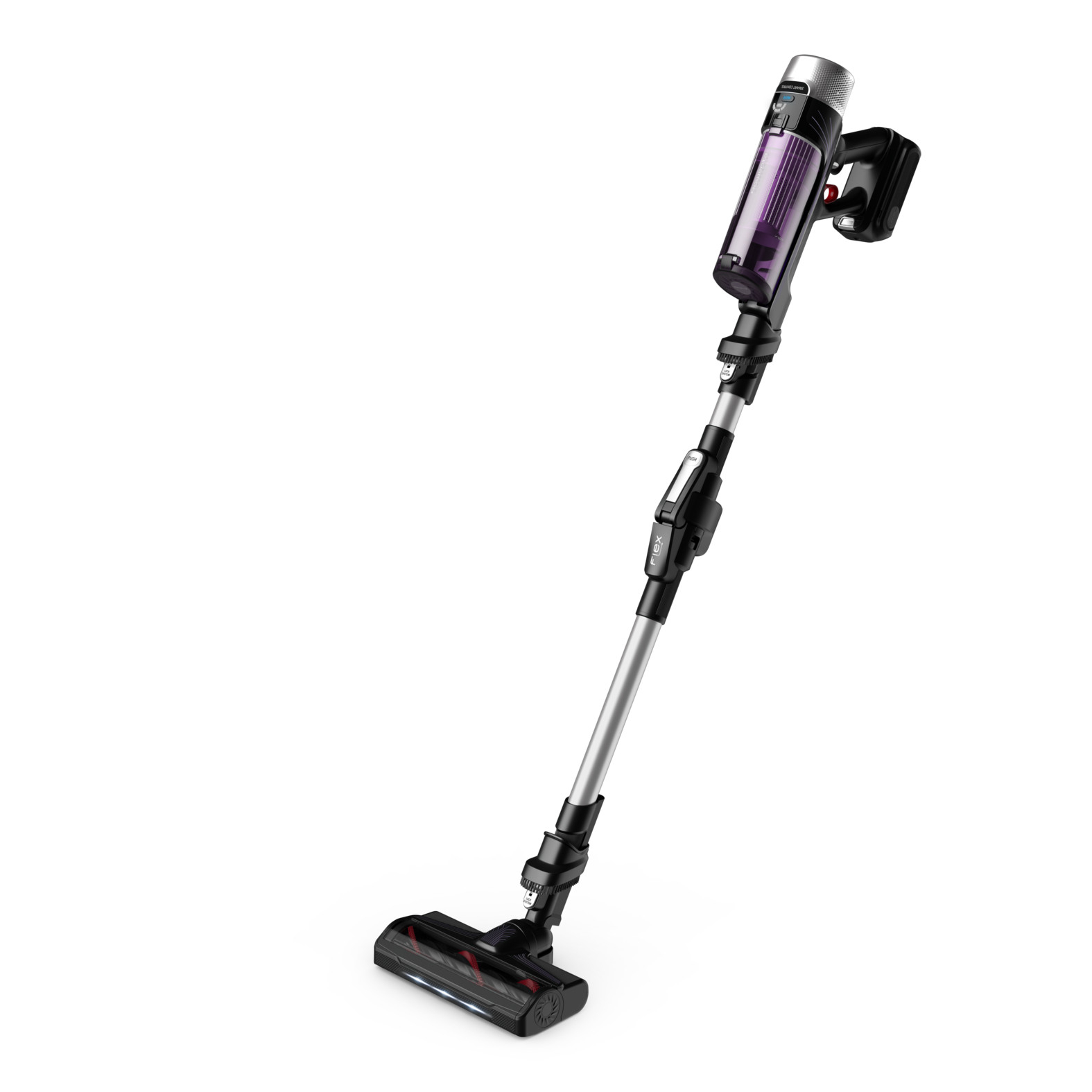 Voir la diapositive 4 : ROWENTA Aspirateur balai sans filX-FORCE FLEX 9.60 RH2037WO - Noir et violet