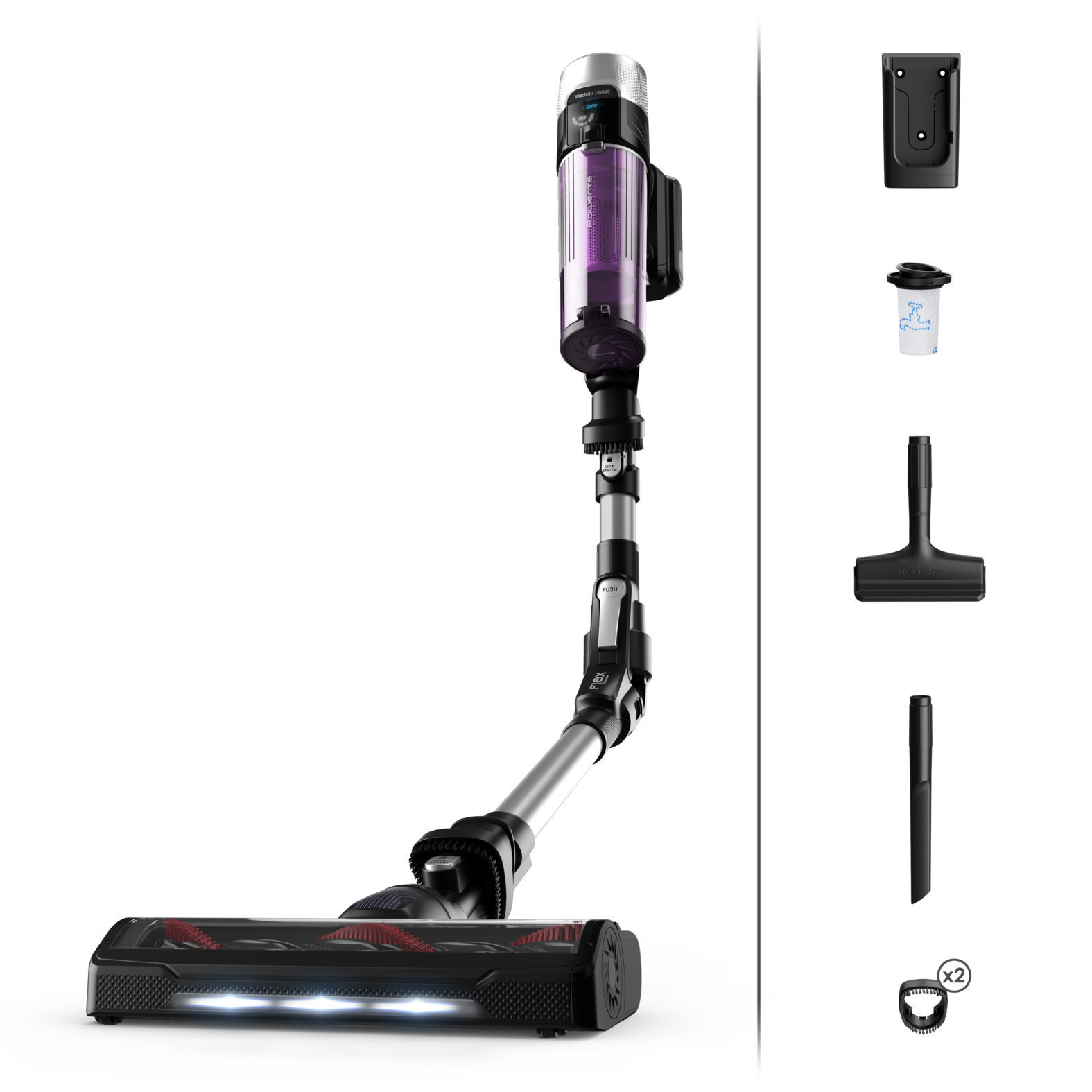 Voir la diapositive 16 : ROWENTA Aspirateur balai sans filX-FORCE FLEX 9.60 RH2037WO - Noir et violet