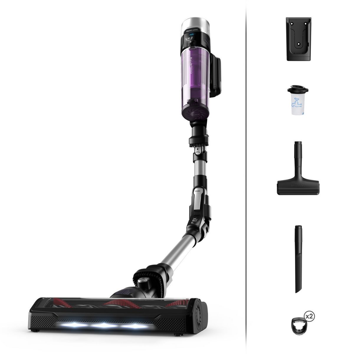 ROWENTA Aspirateur balai sans filX-FORCE FLEX 9.60 RH2037WO - Noir et violet