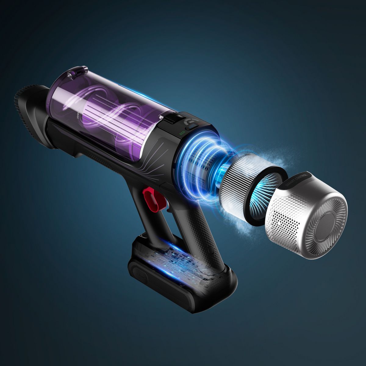 ROWENTA Aspirateur balai sans filX-FORCE FLEX 9.60 RH2037WO - Noir et violet