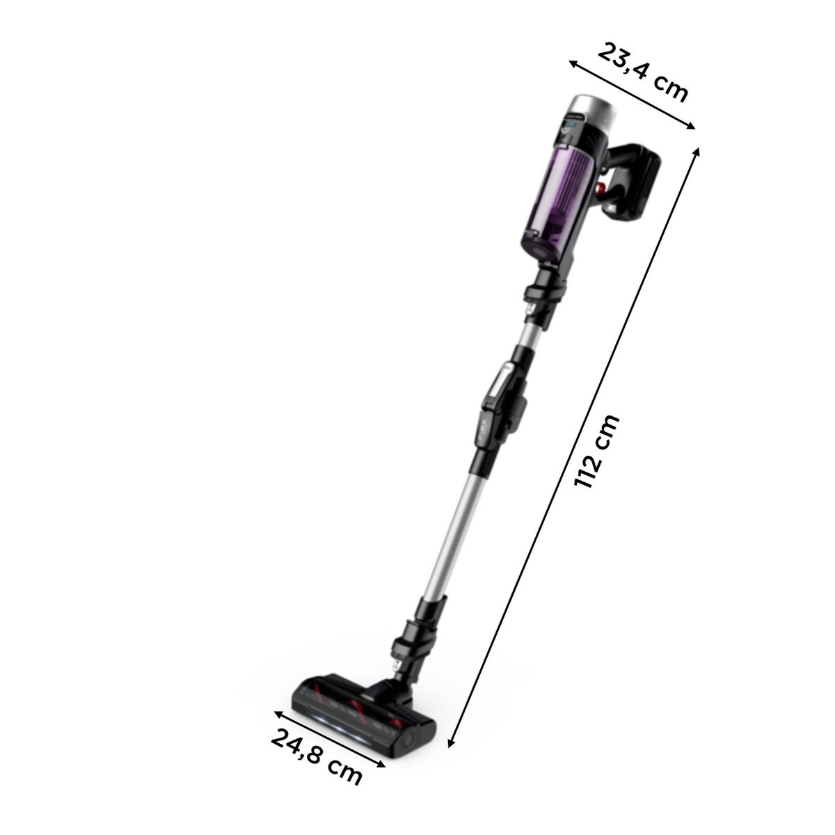 ROWENTA Aspirateur balai sans filX-FORCE FLEX 9.60 RH2037WO - Noir et violet