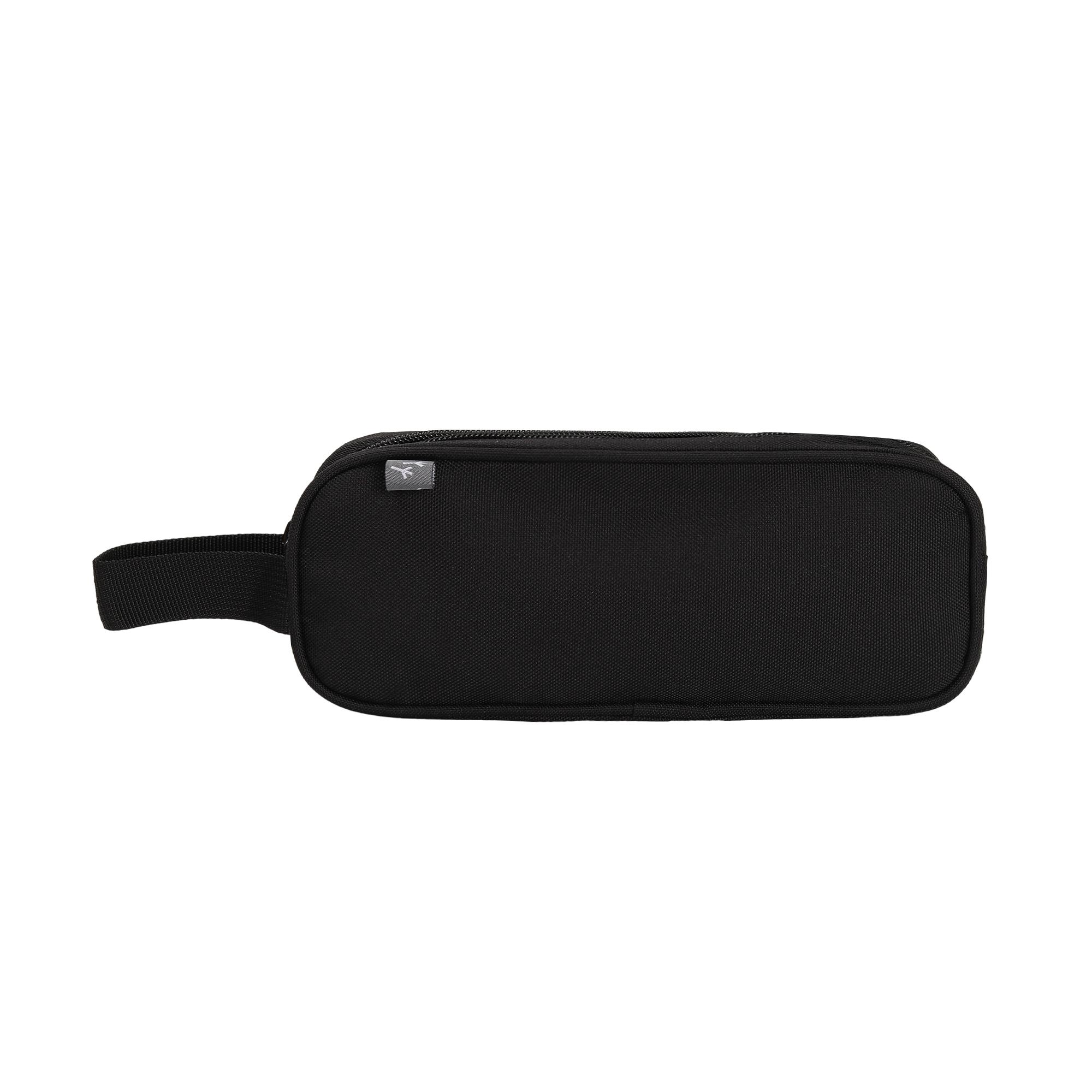 AUCHAN Trousse rectangle 1 compartiment 2 compartiments Polyester - Noir