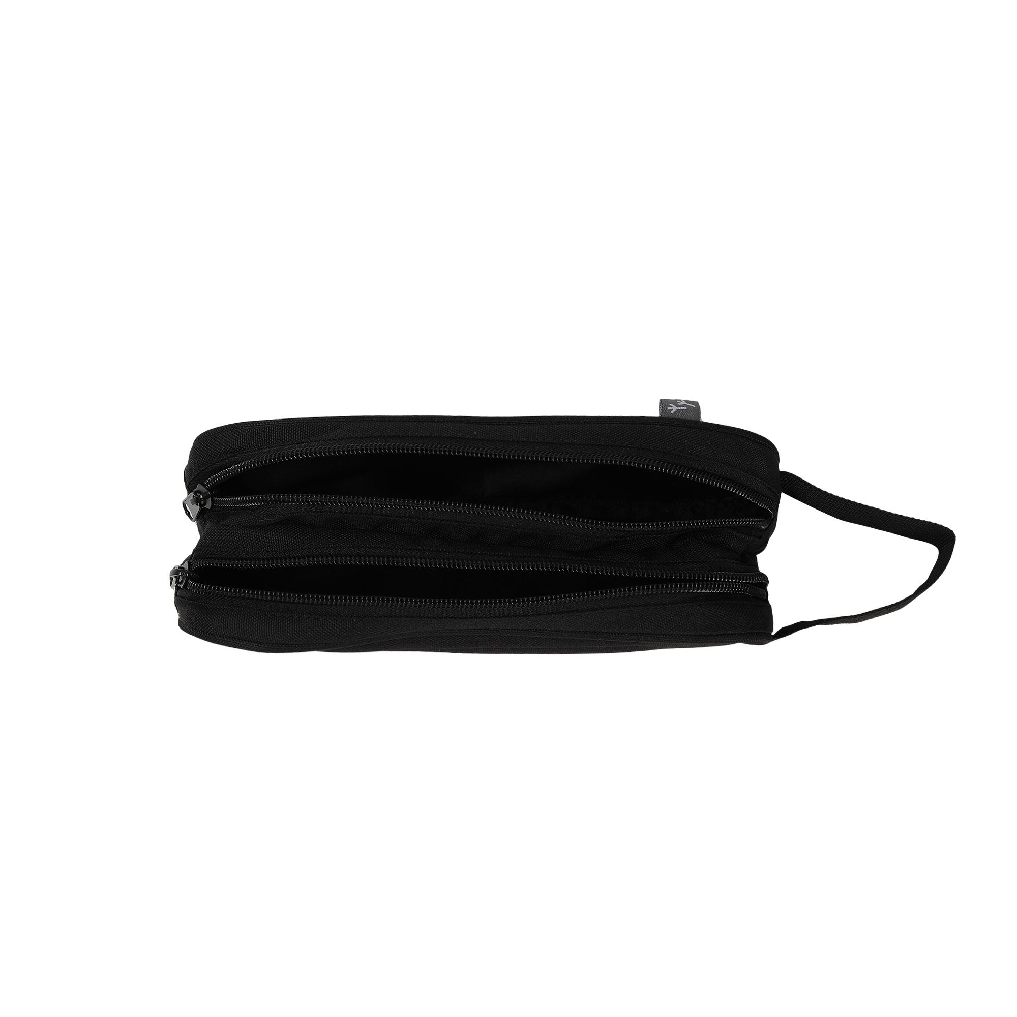 Voir la diapositive 4 : AUCHAN Trousse rectangle 1 compartiment 2 compartiments Polyester - Noir