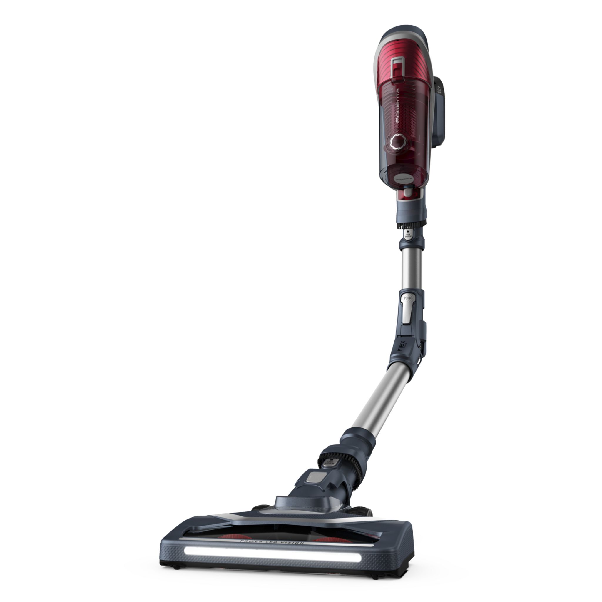 Voir la diapositive 2 : ROWENTA Aspirateur balai Flex 8.60 YY5038FE - Rouge et gris