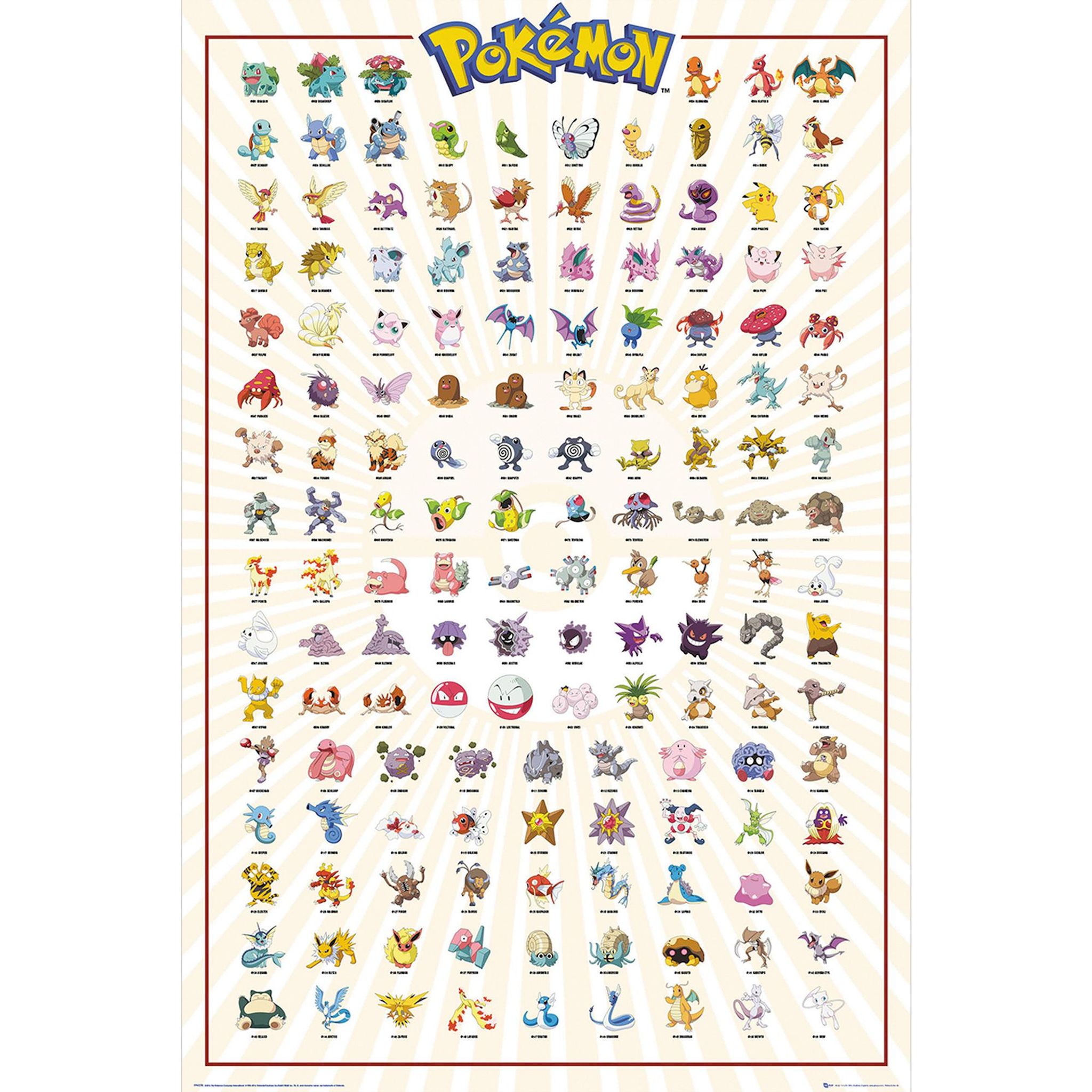 ABYSTYLE Poster Maxi Kanto 151 français Pokémon