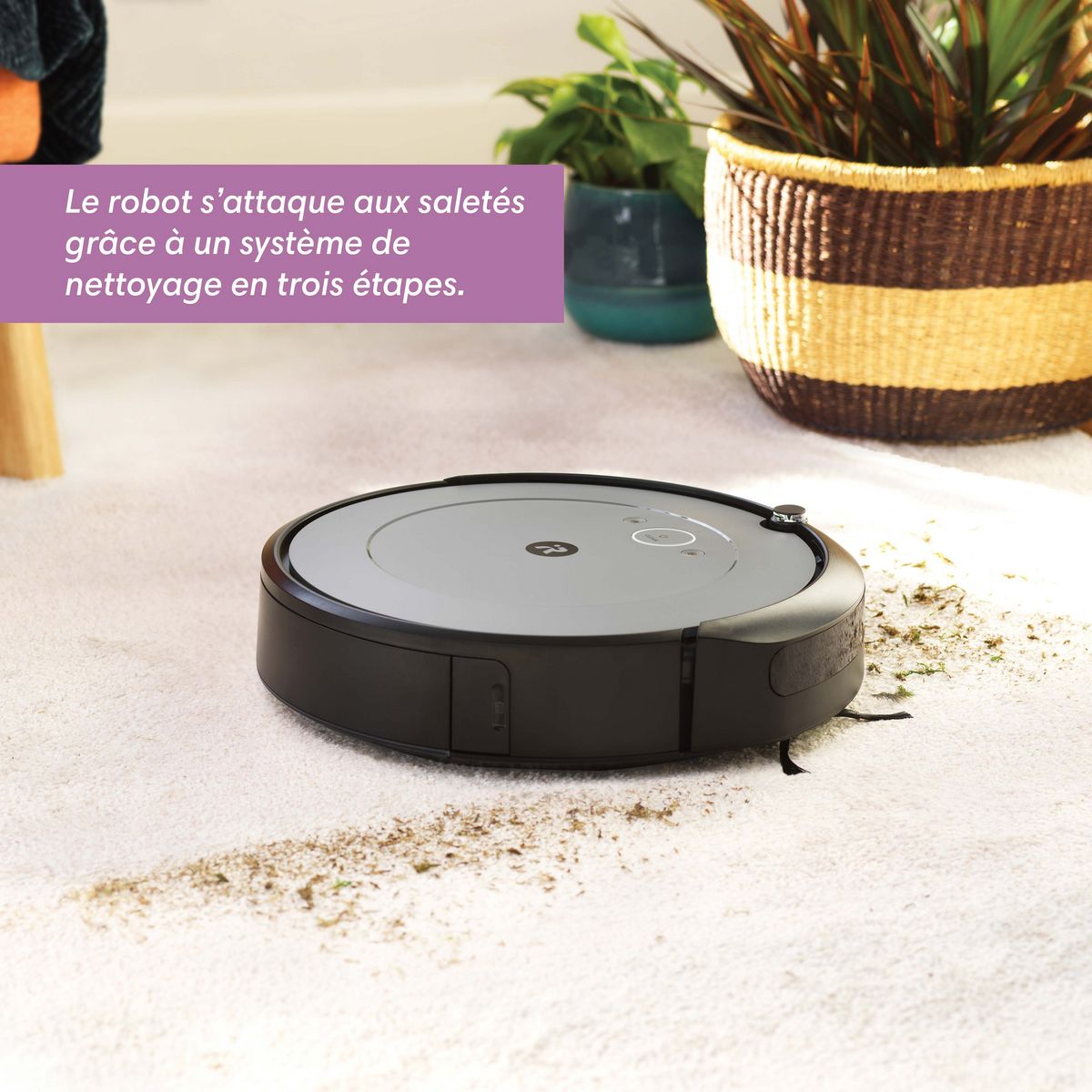 IROBOT Aspirateur robot connecté I115840 - Gris cendre