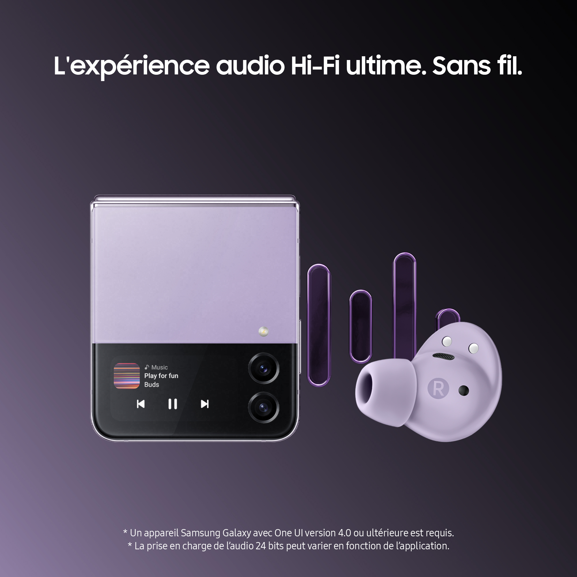 Voir la diapositive 4 : SAMSUNG Écouteurs Galaxy Buds 2 Pro Buds avec Galaxy AI - Noir
