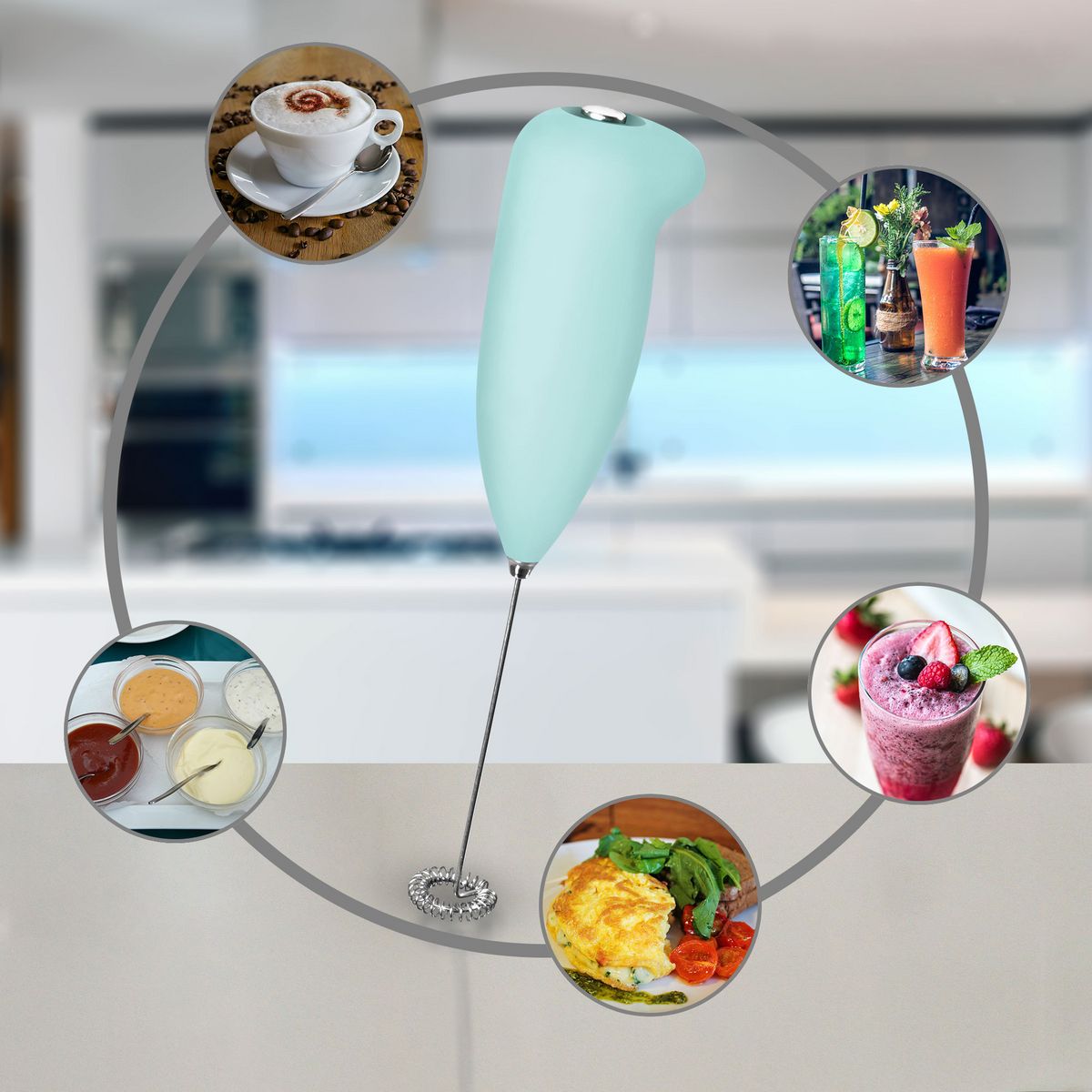 CLATRONIC Mousseur à lait MS3089 - Bleu