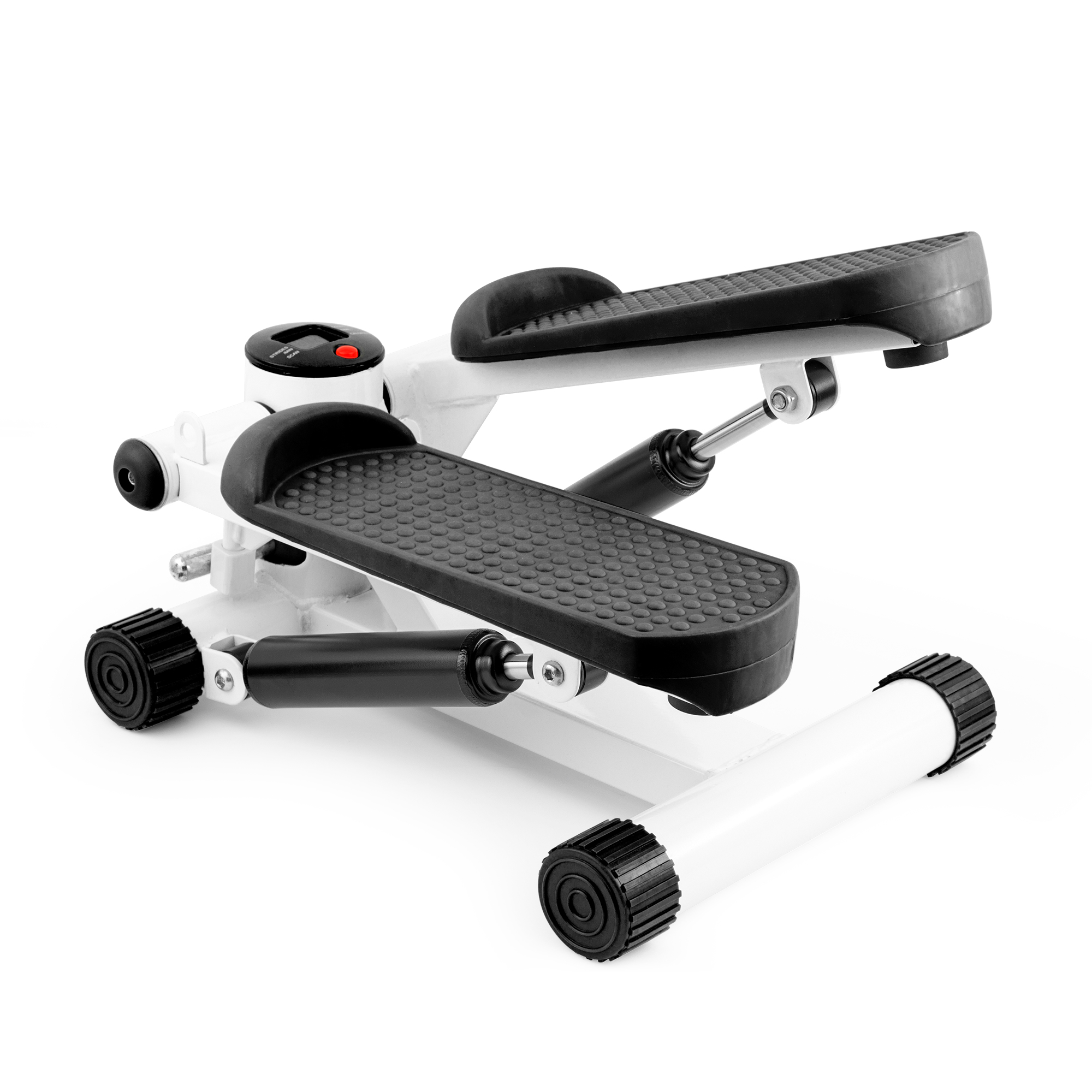 Voir la diapositive 4 : FIT FOR LIFE Stepper avec compteur et élastique FTI-STEP - Blanc et noir