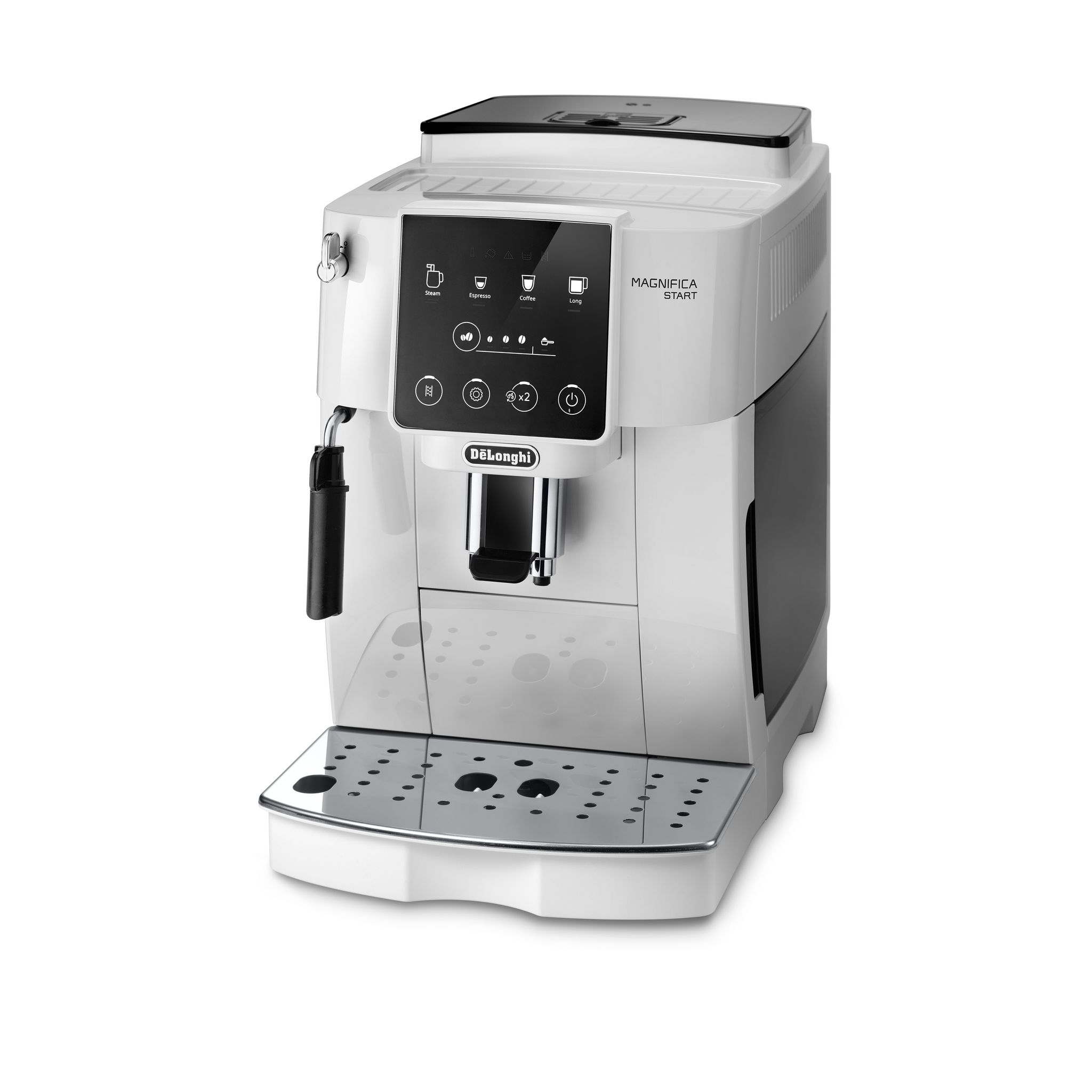 Voir la diapositive 2 : DELONGHI Machine à café expresso avec broyeur ECAM220.20.W - Blanc