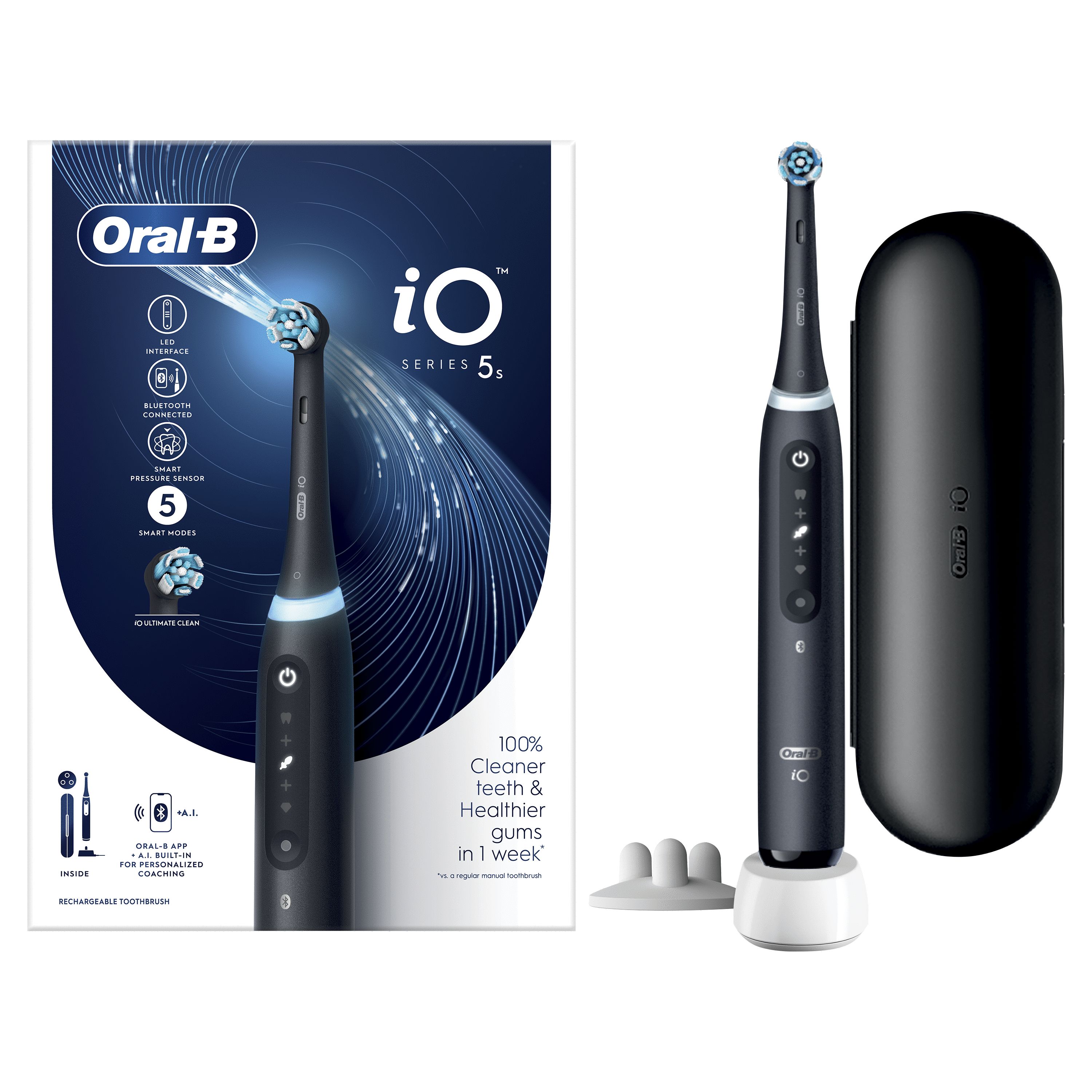 Voir la diapositive 7 : ORAL-B Brosse à dents électrique IO5 - Noir mat
