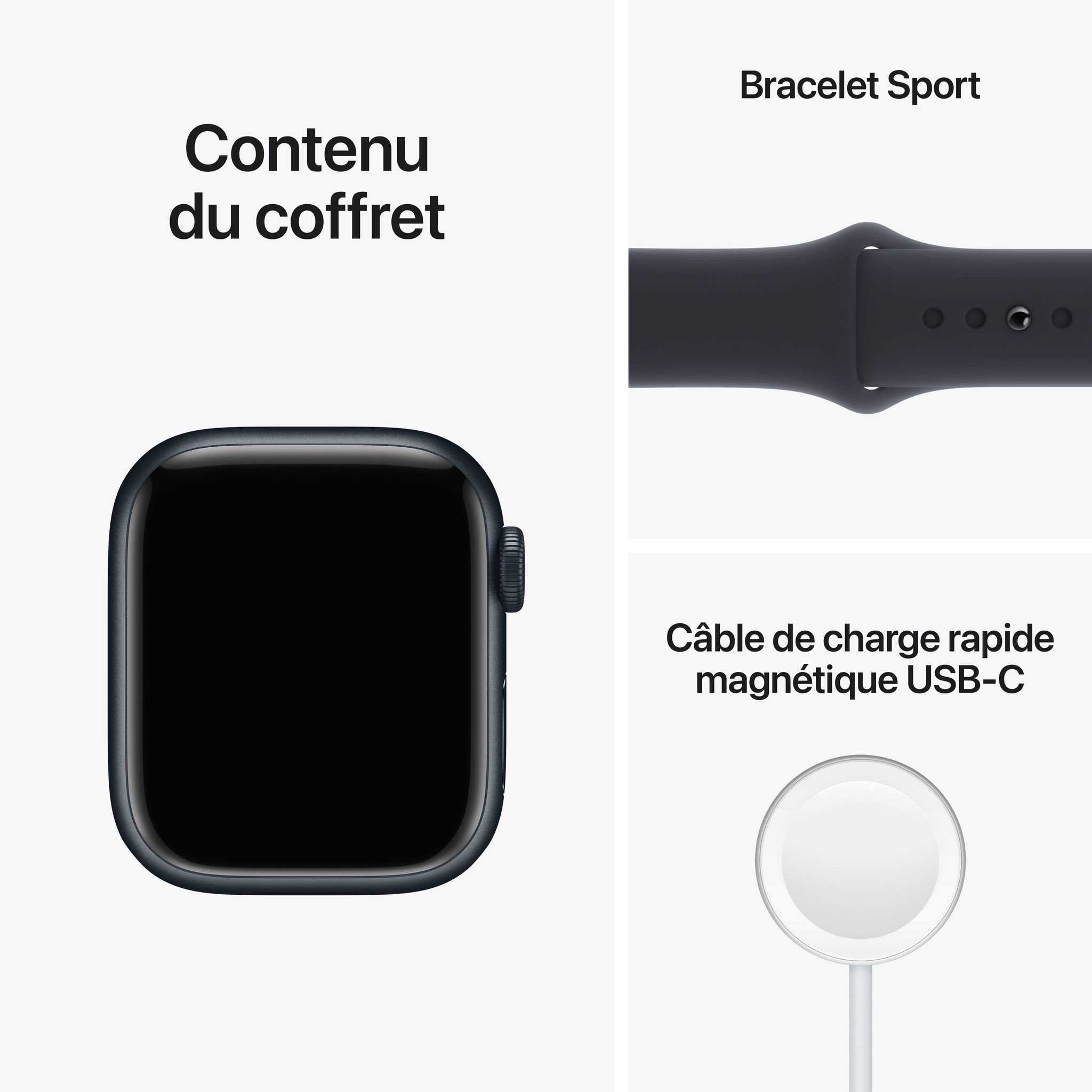 Voir la diapositive 9 : APPLE Watch Séries 8 41mm Aluminium - Minuit