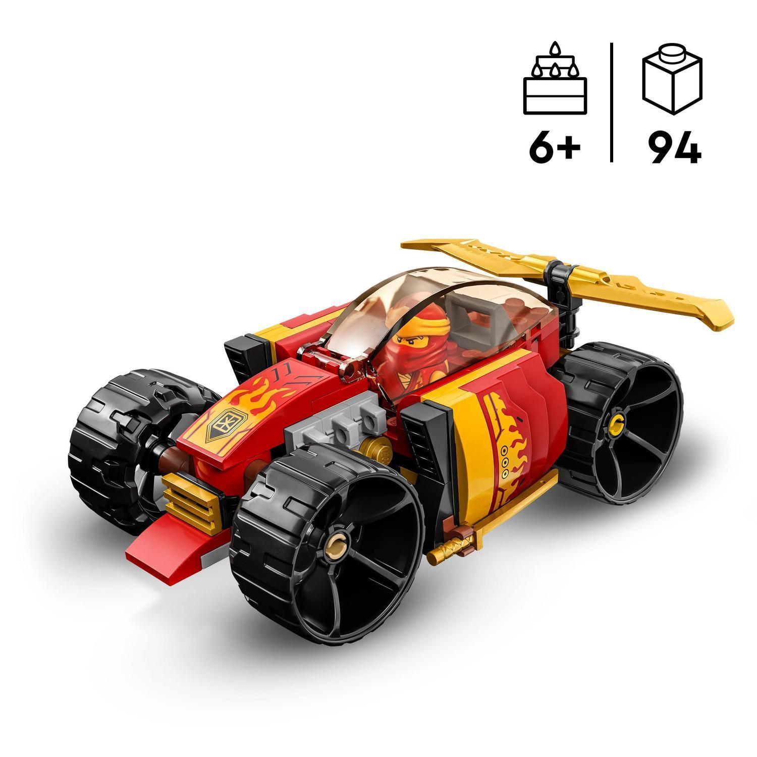 Voir la diapositive 3 : LEGO NINJAGO 71780 La Voiture de Course Ninja de Kai – Évolution, Jouet Voiture, 2-en-1