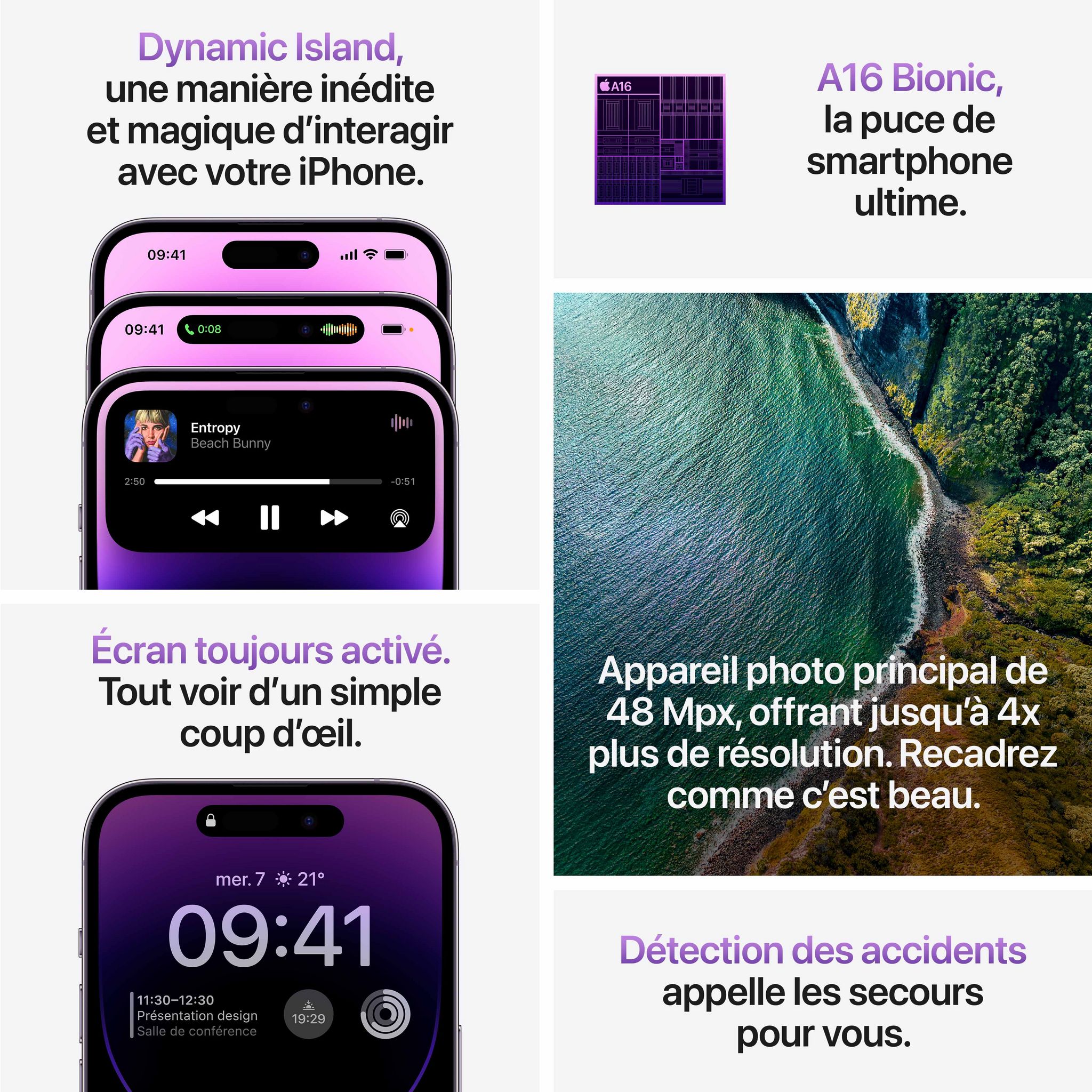 Voir la diapositive 8 : APPLE iPhone 14 Pro 1To - Noir Sidéral
