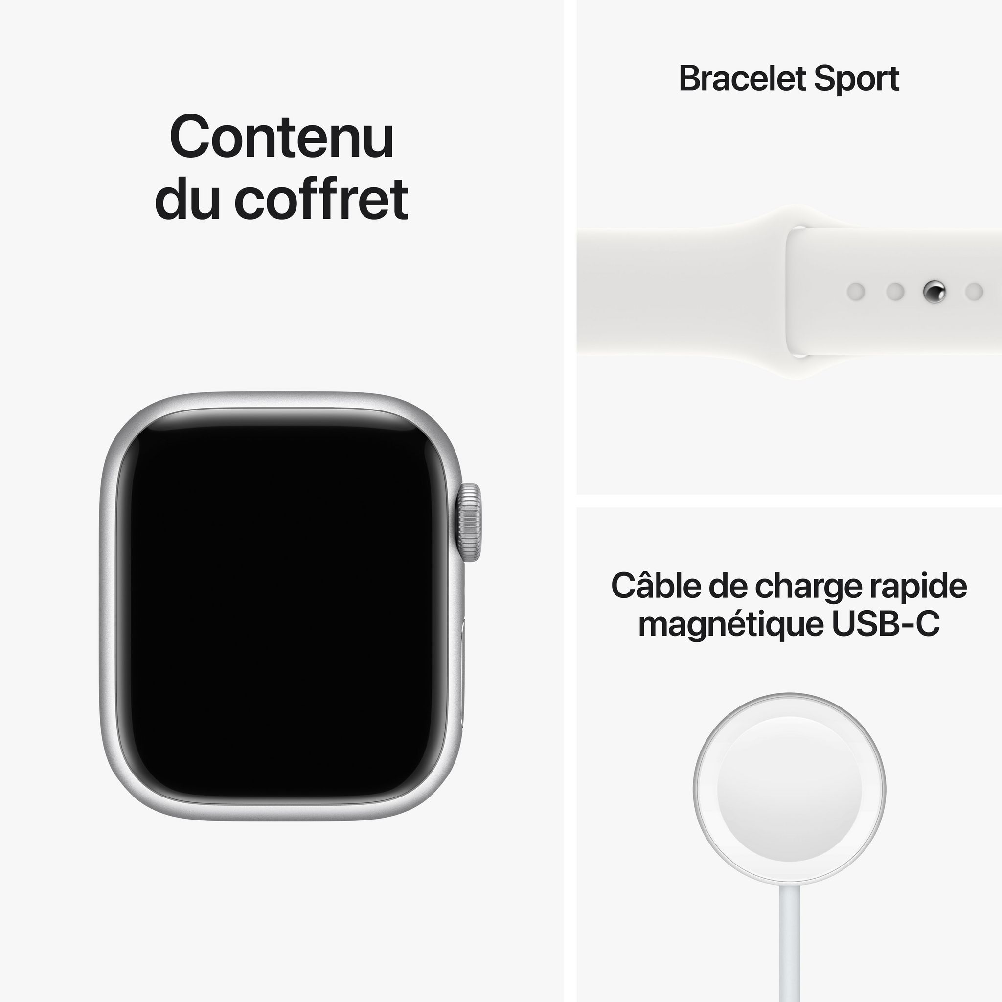 Voir la diapositive 9 : APPLE Watch Séries 8 41mm Aluminium - Argent