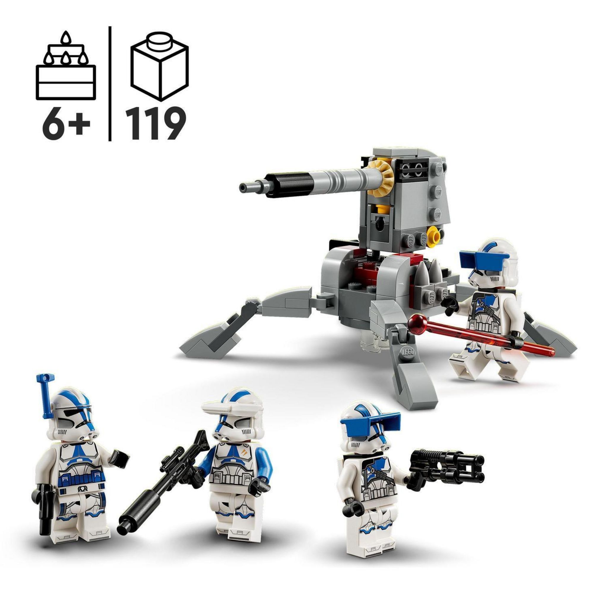 Voir la diapositive 3 : LEGO Star Wars 75345 - Pack de combat des Clone-Troopers de la 501ème légion