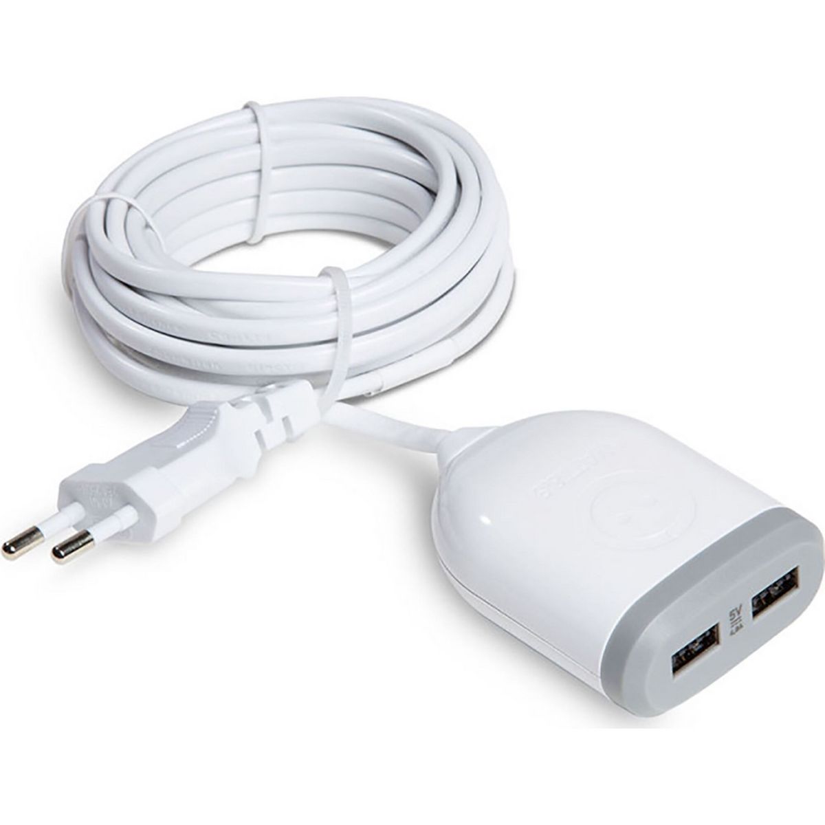 BIGBEN WATT&CO Rallonge 2 USB - Blanc