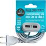 Voir la diapositive 3 : BIGBEN WATT&CO Rallonge 2 USB - Blanc