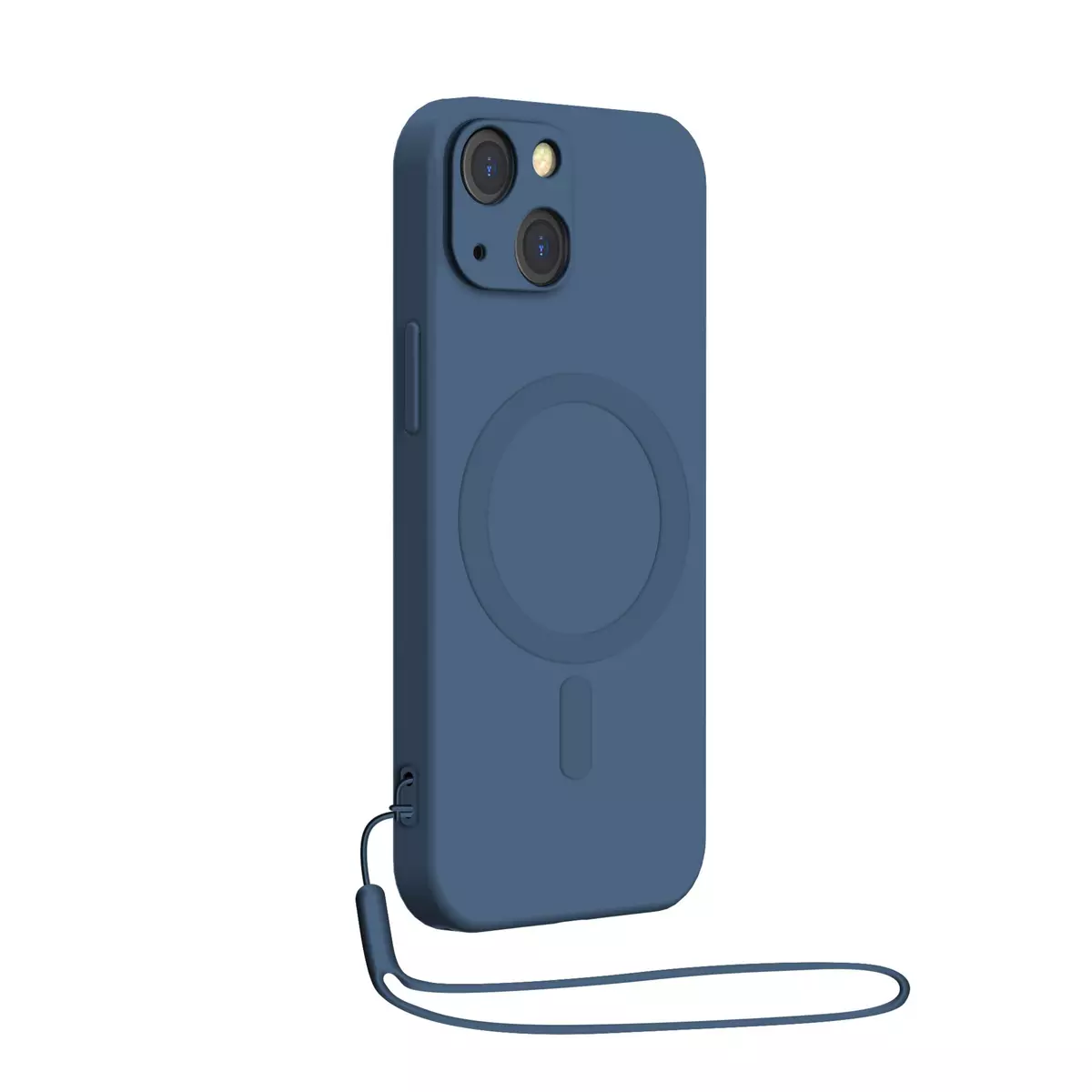 BIGBEN Coque MAgSafe avec dragonne pour iPhone 14 Max - Bleu
