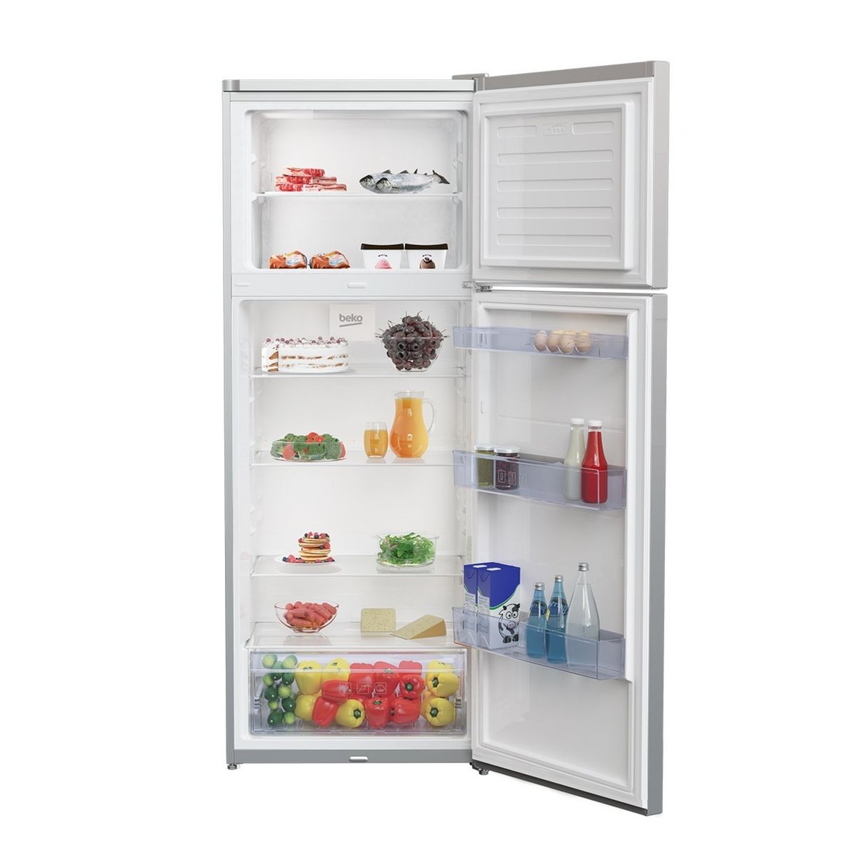 BEKO Réfrigérateur 2 portes RDSE465K30SN, 437 L, Froid brassé, F