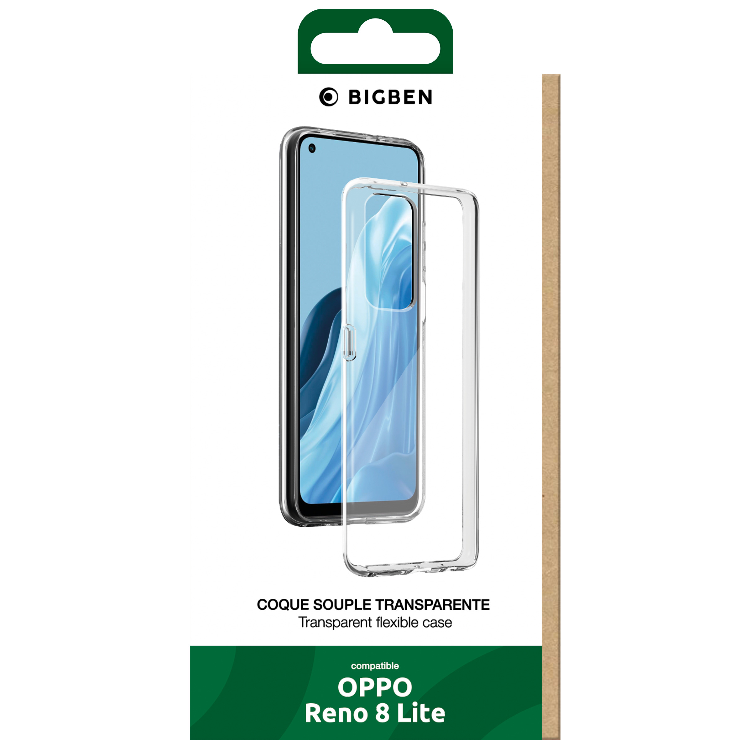 BIGBEN Coque pour OPPO Reno 8 - Transparente