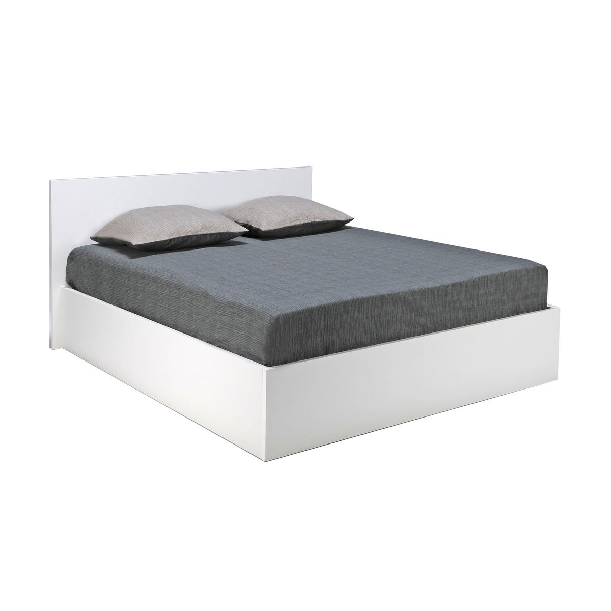 Lit coffre avec sommier relevable et tête de lit 140x200 cm MADRID