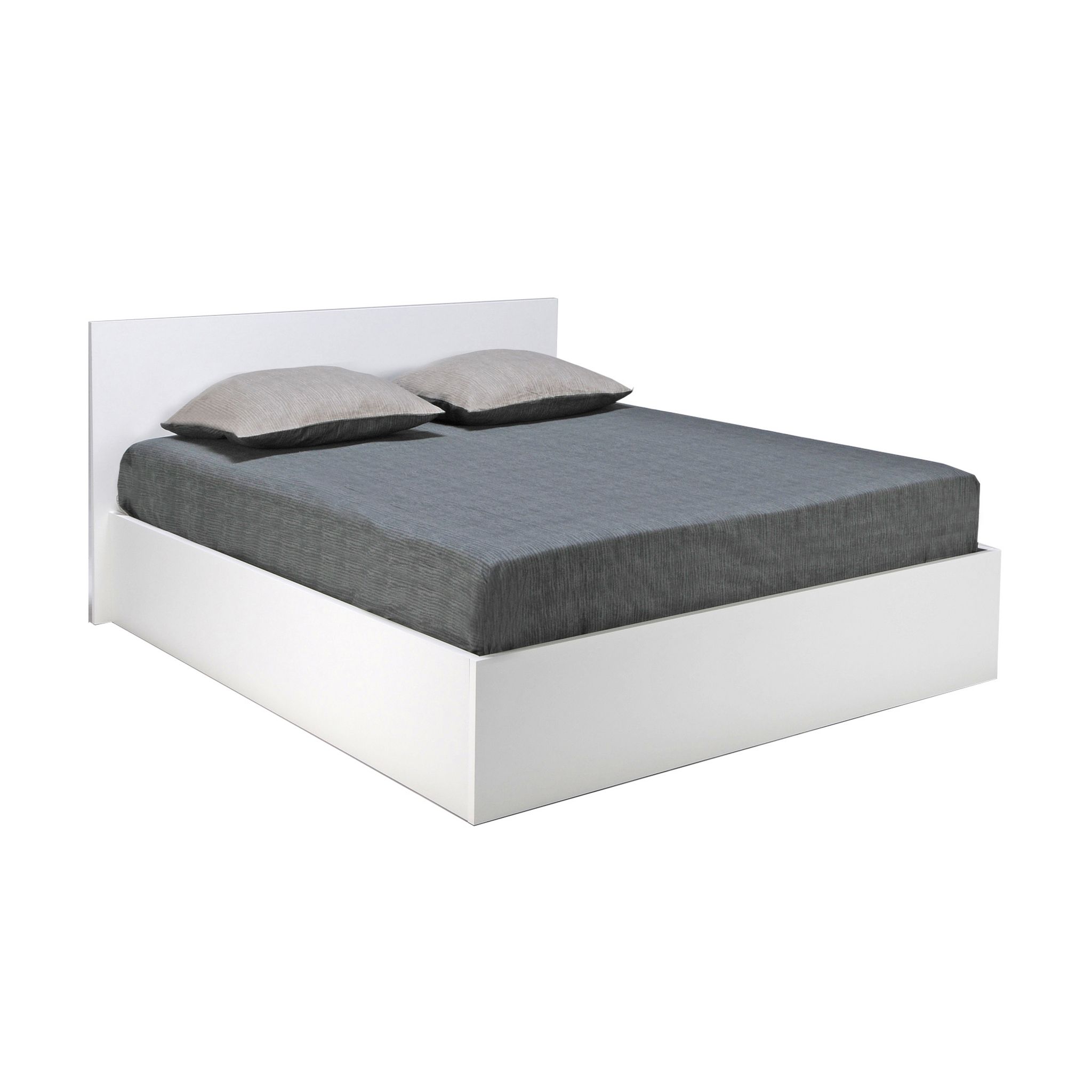 Voir la diapositive 2 : Lit coffre avec sommier relevable et tête de lit 140x200 cm MADRID